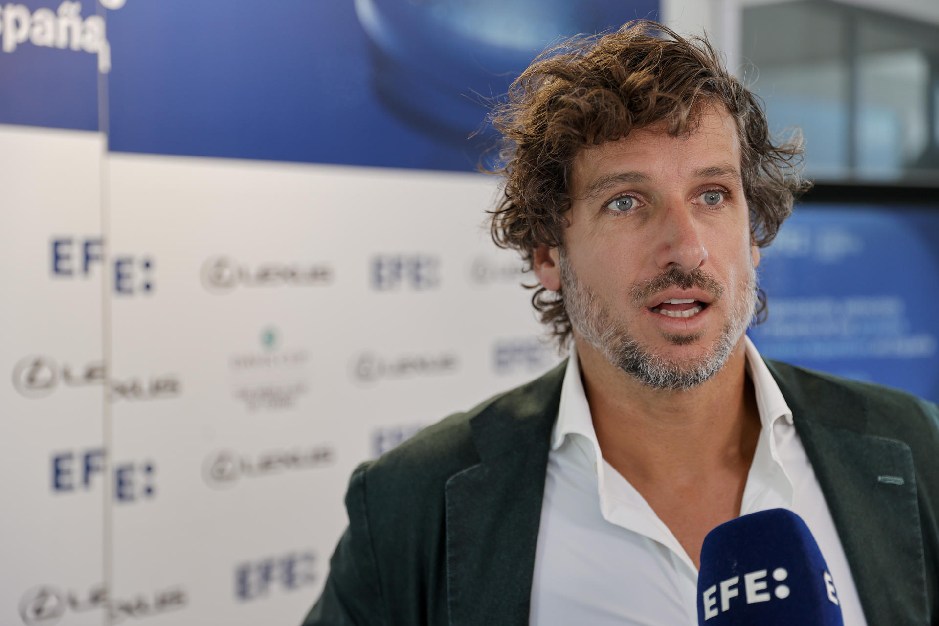 El director de las finales de la Copa Davis, Feliciano López, durante el foro 'Organización, patrocinio e impacto de los grandes eventos deportivos en España: el ejemplo de la Copa Davis', celebrado el pasado 10 de septiembre en Valencia. EFE/Manuel Bruque