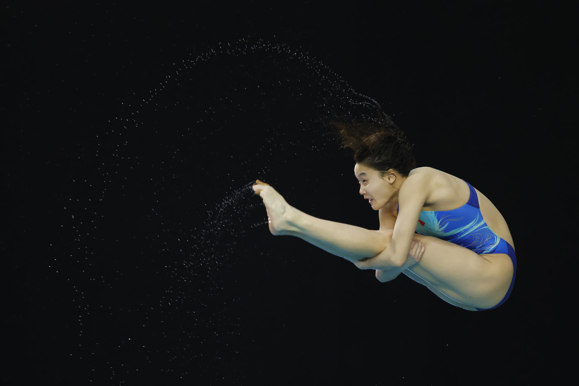 La clavadista china Jia Chen participa en la categoría trampolín 3 metros femenil de la Copa del Mundo de Clavados 2025, en el Centro Acuático Metropolitano en Guadalajara (México). EFE/ Francisco Guasco