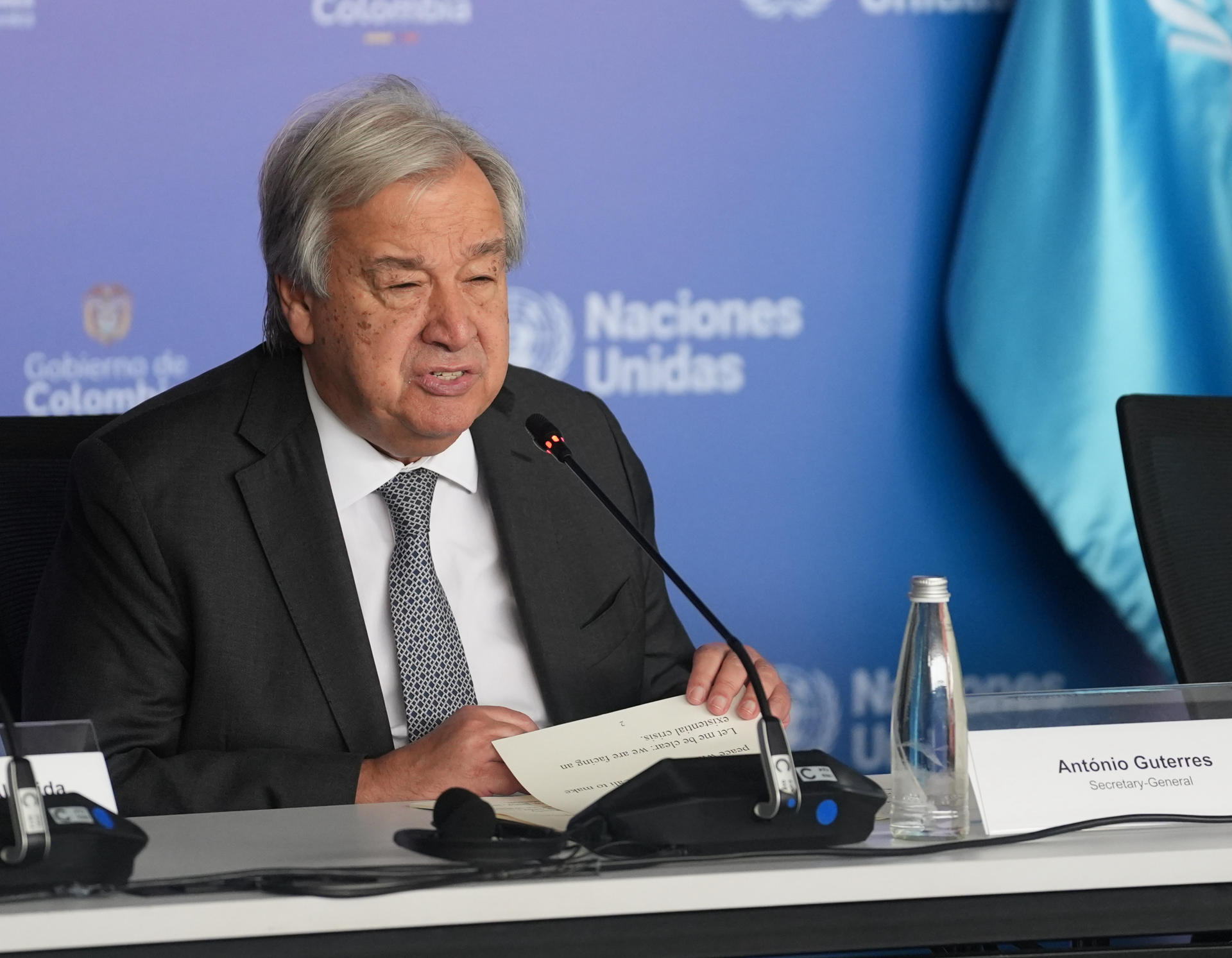 Foto de archivo del secretario general de la ONU, António Guterres. EFE/ Ernesto Guzmán Jr.