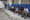 Personas hacen fila para votar durante la jornada electoral este domingo en Olón (Ecuador). EFE/Carlos Duran Araujo
