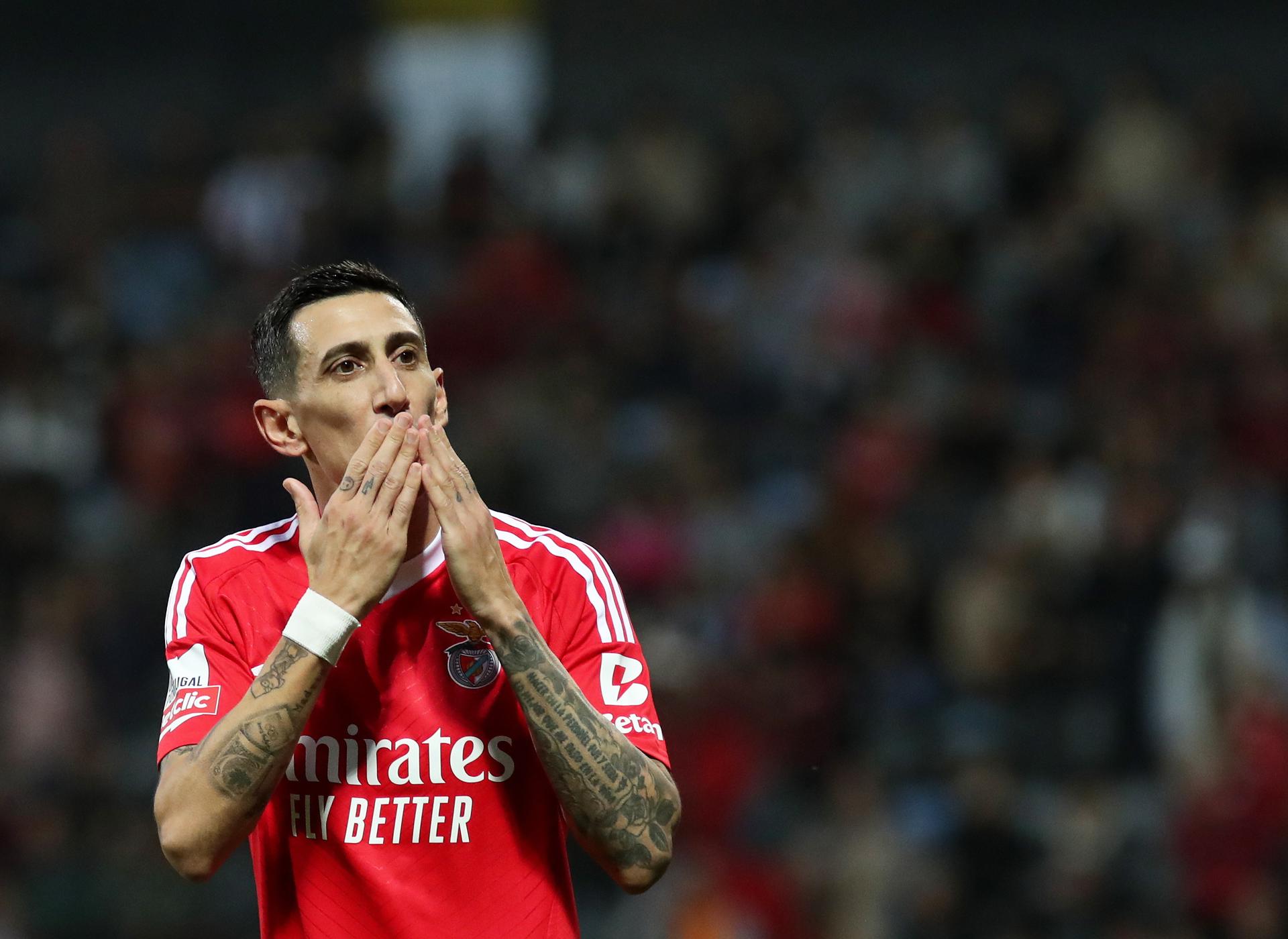 El argentino Ángel di María, delantero del Benfica. EFE/EPA/HOMEM DE GOUVEIA