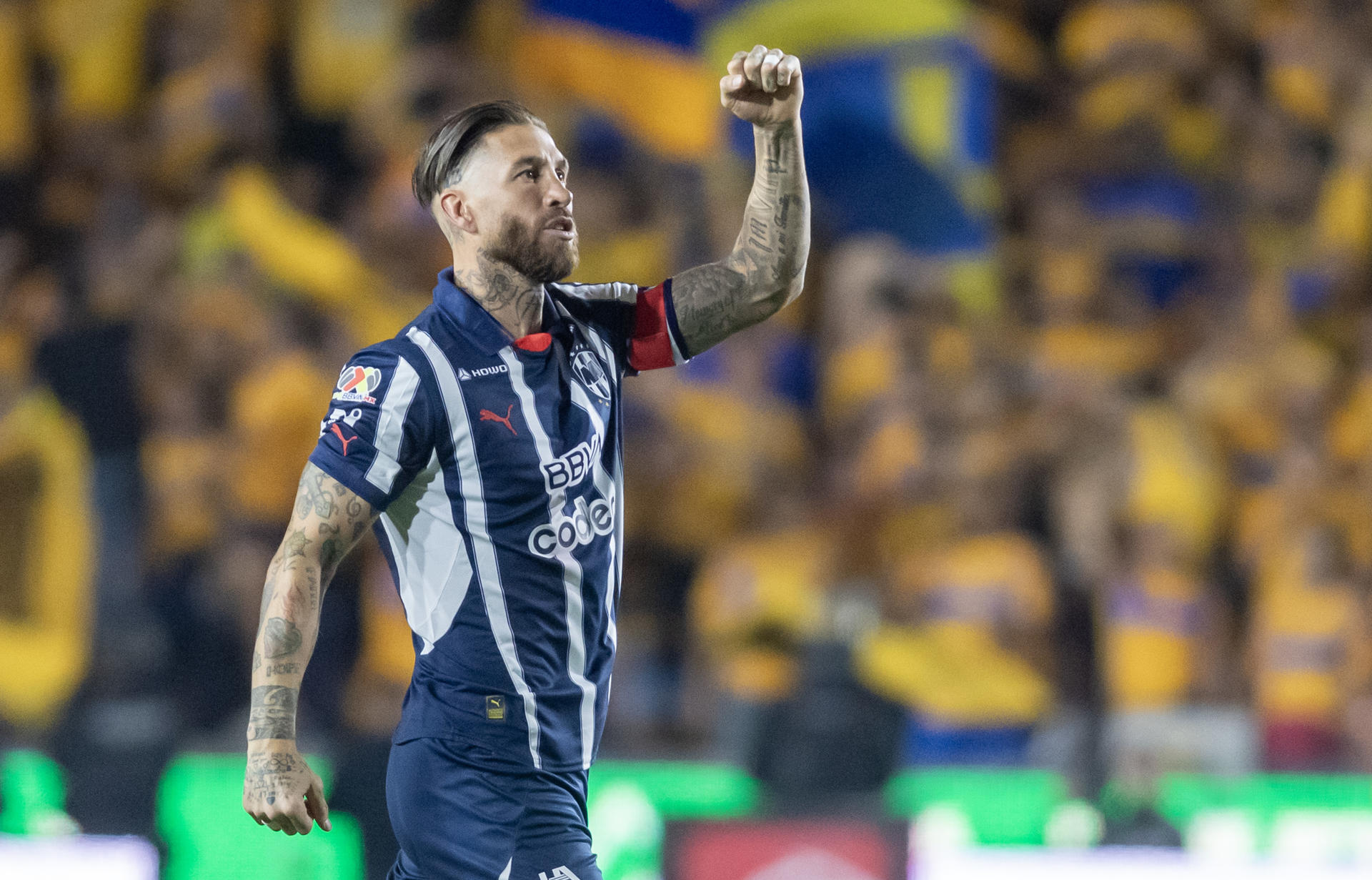 Sergio Ramos de Monterrey celebra un gol. Imagen de archivo. EFE/Miguel Sierra