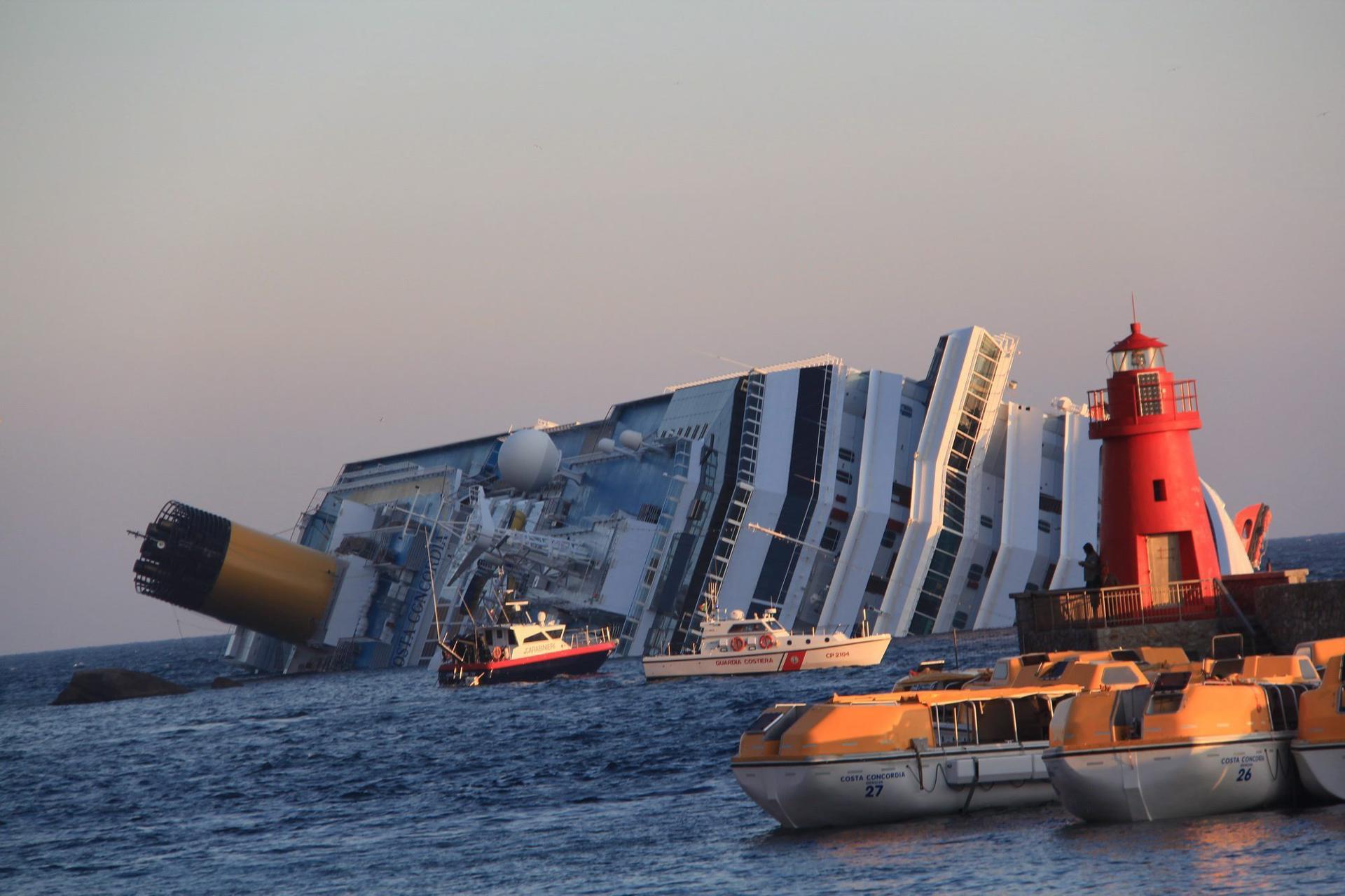 El naufragio del Costa Concordia en 2012. EFE/Enzo Russo