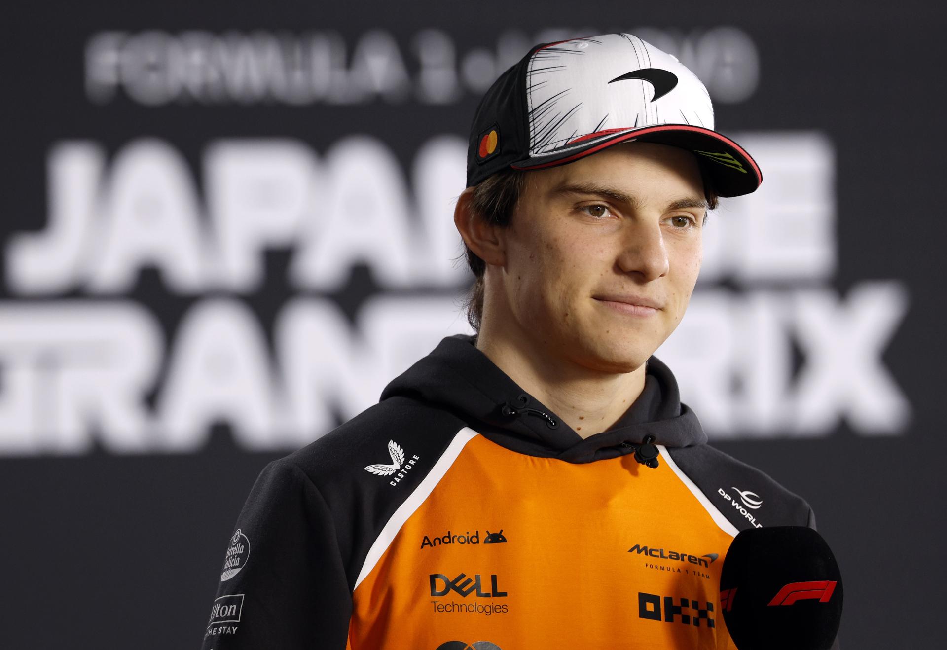Suzuka (Japan), 03/04/2025.- El australiano Oscar Piastri (McLaren -vencedor hace dos domingos en China-, durante la rueda de prensa oficial de la FIA que tuvo lugar este jueves en Suzuka, sede del Gran Premio de Japón de Fórmula Uno. EFE/EPA/FRANCK ROBICHON