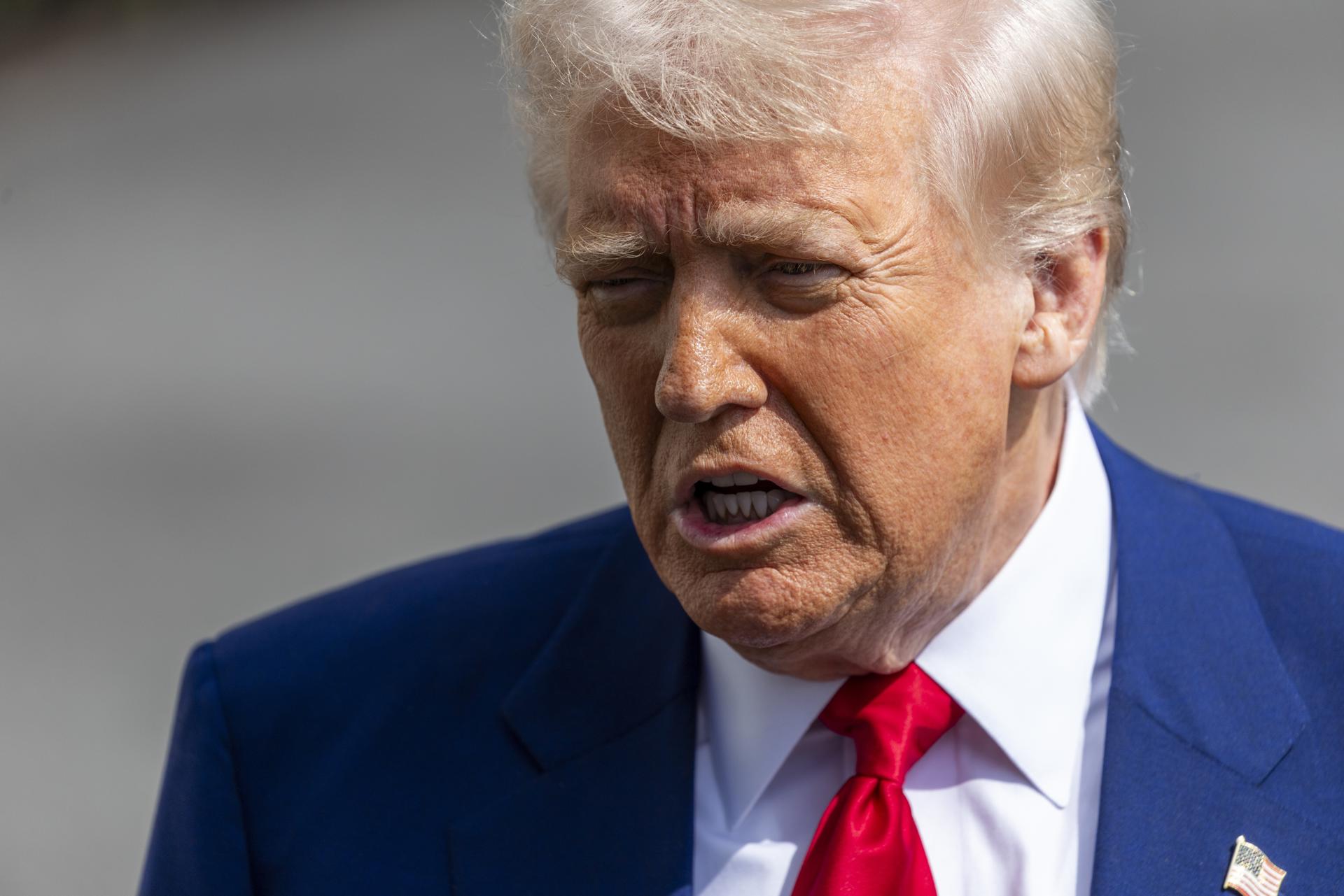 Imagen del 3 de abril de 2025 del presidente de Estados Unidos, Donald Trump. EFE/EPA/SHAWN THEW
