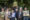 Familiares de los acusados en el caso conocido como "complot", junto a figuras públicas y políticas, instalan este viernes, un stand de protesta frente al Tribunal de Primera Instancia de Túnez. EFE/ Severine Sajour
