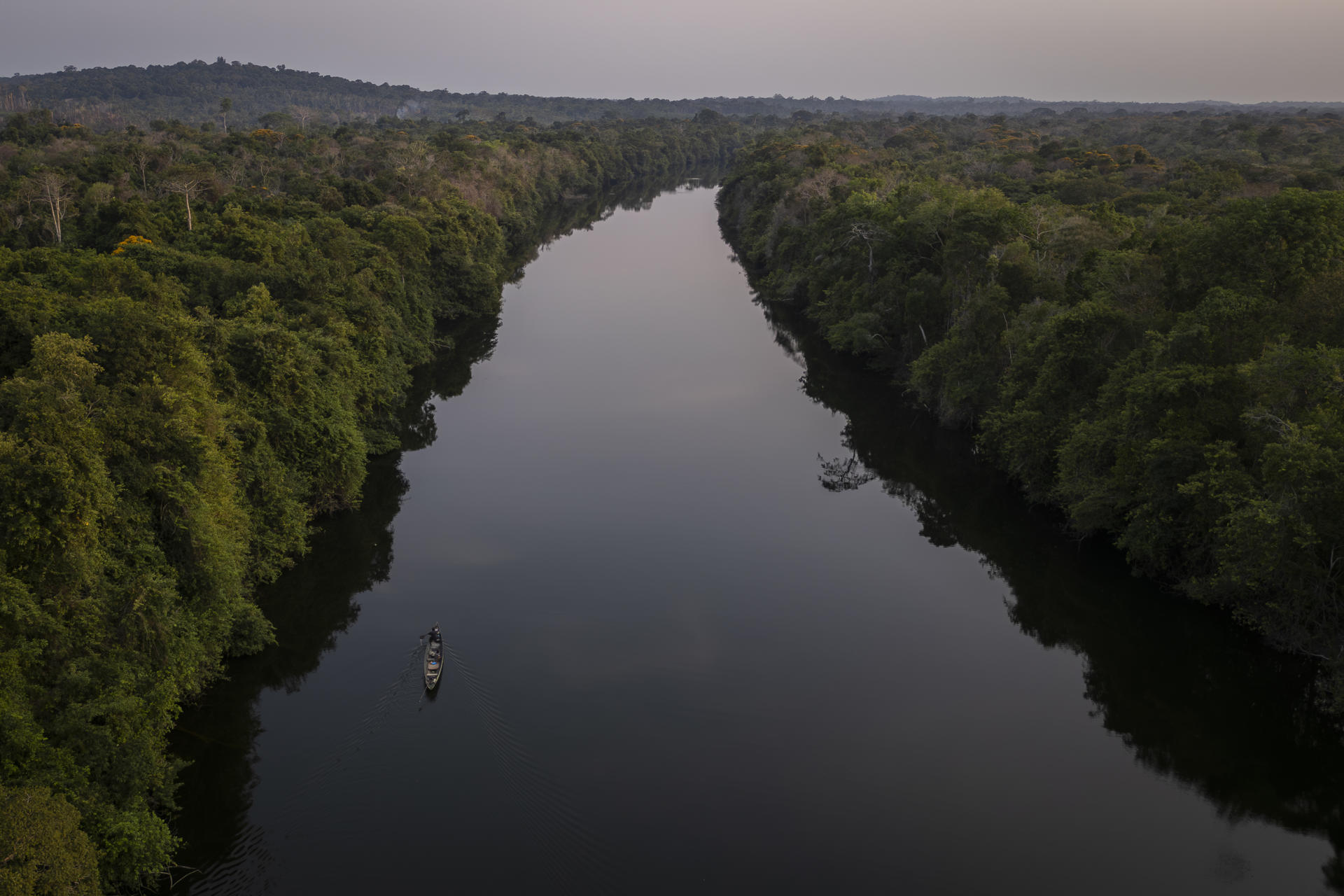 Fotografía aérea de archivo del río Tapajós a la altura del municipio de Jacareacanga, en la amazonía brasileña. EFE/ Isaac Fontana