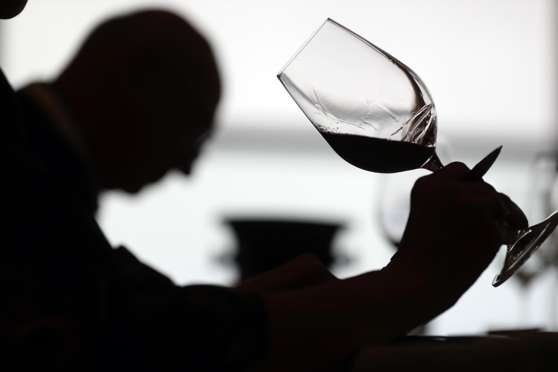 Una persona sostiene una copa de vino, en una fotografía de archivo. EFE/ Zurab Kurtsikidze