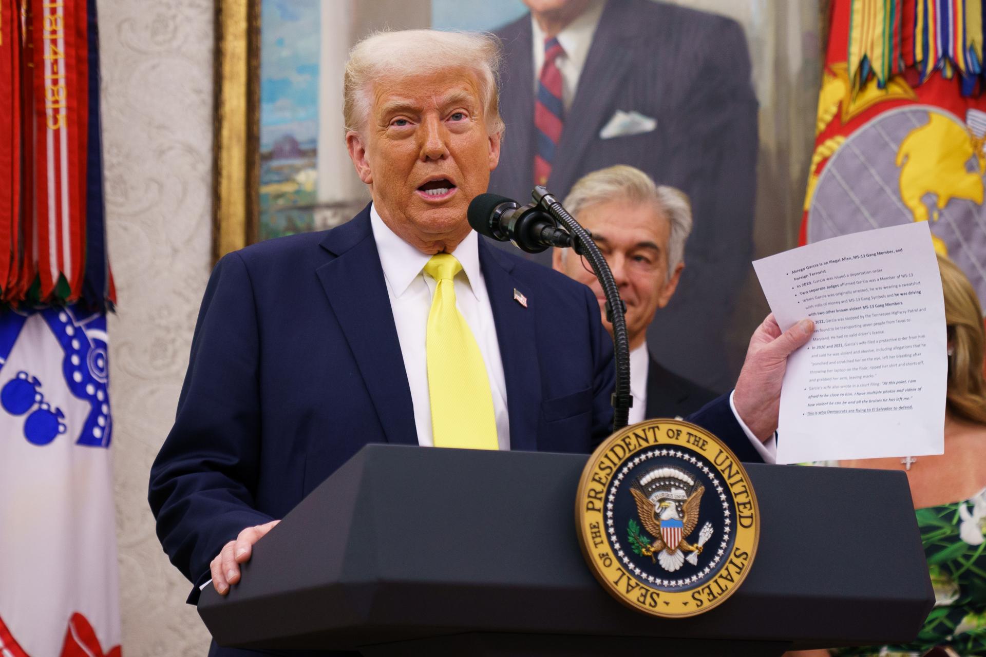 El presidente de Estados Unidos, Donald Trump. EFE/EPA/WILL OLIVER / POOL