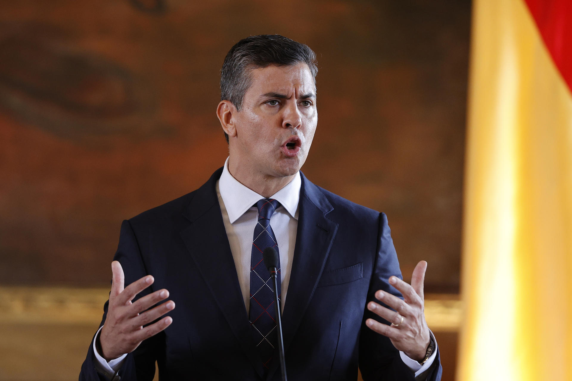 Foto de archivo del presidente de Paraguay, Santiago Peña. EFE/ Juan Pablo Pino