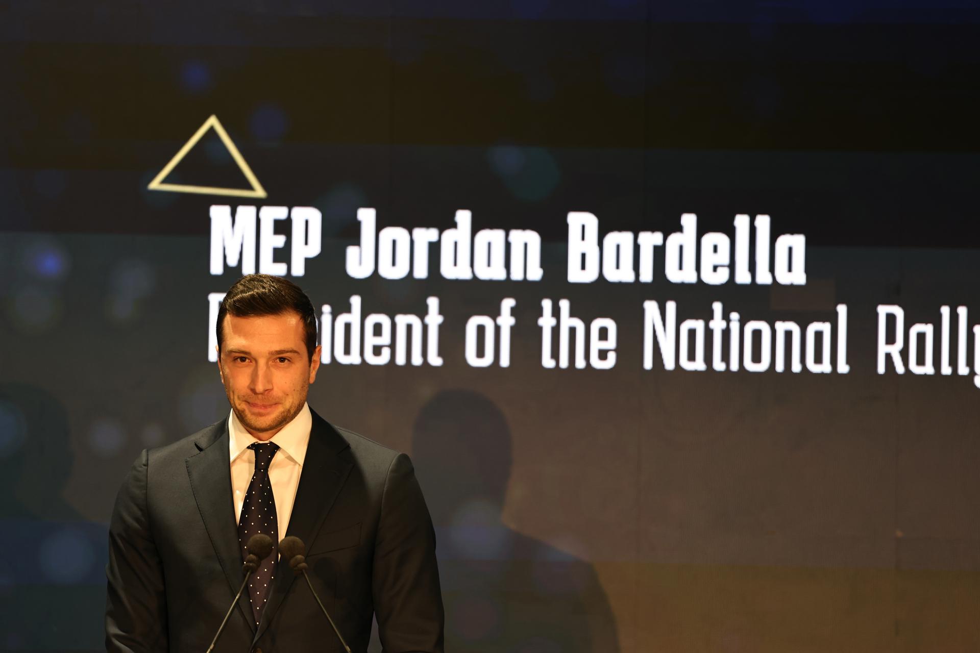 Foto de archivo del presidente del partido ultaderechista francés Agrupación Nacional (RN), Jordan Bardella. EFE/EPA/ATEF SAFADI