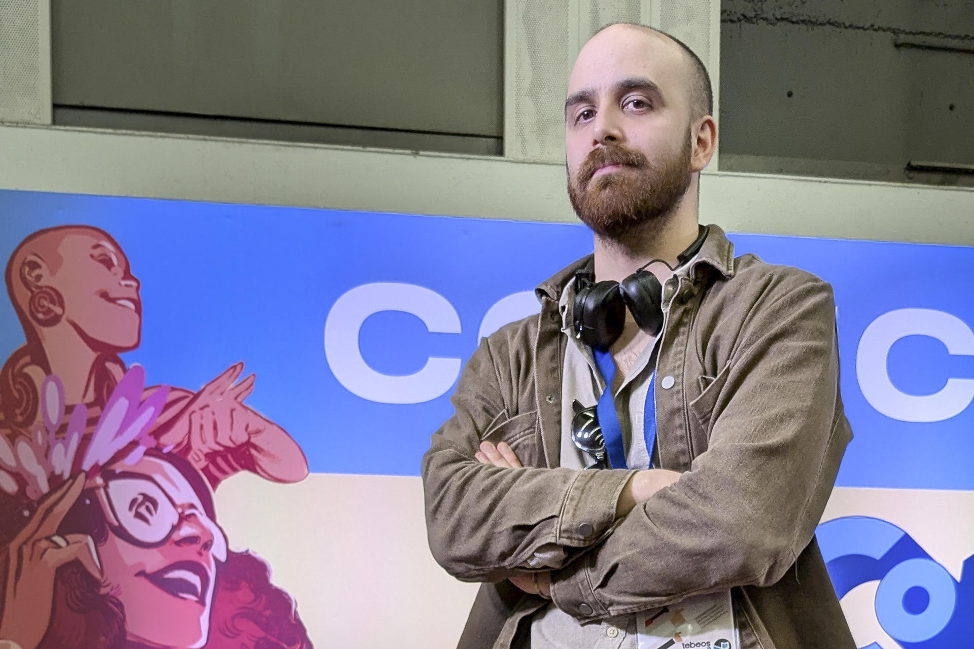 El dibujante italiano Miguel Vila en Cómic Barcelona. EFE/Sergio Andreu