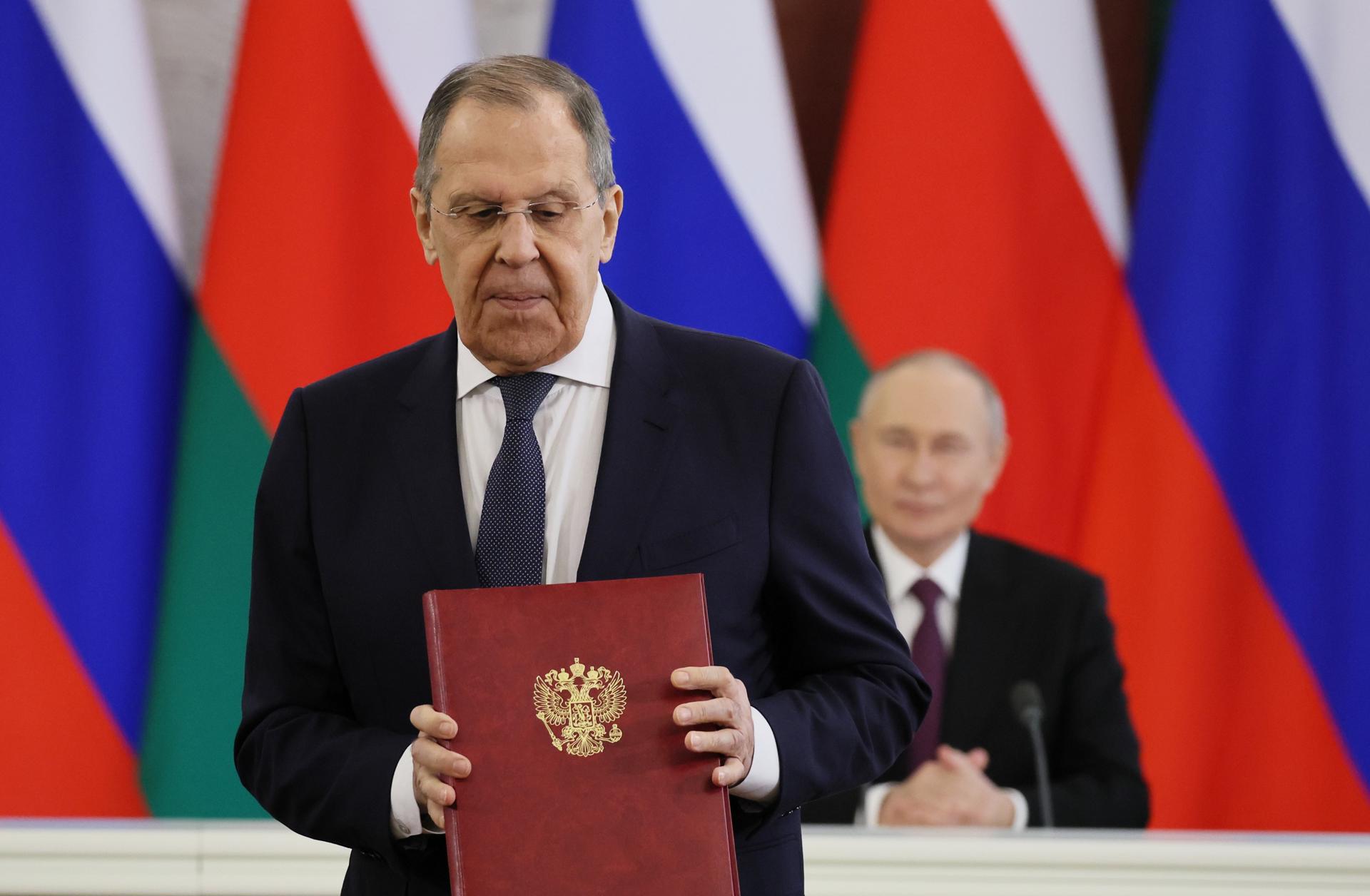 Imagen del ministro de Exteriores ruso, Serguéi Lavrov. 
EFE/EPA/SERGEI SAVOSTYANOV / SPUTNIK / KREMLIN POOL MANDATORY CREDIT