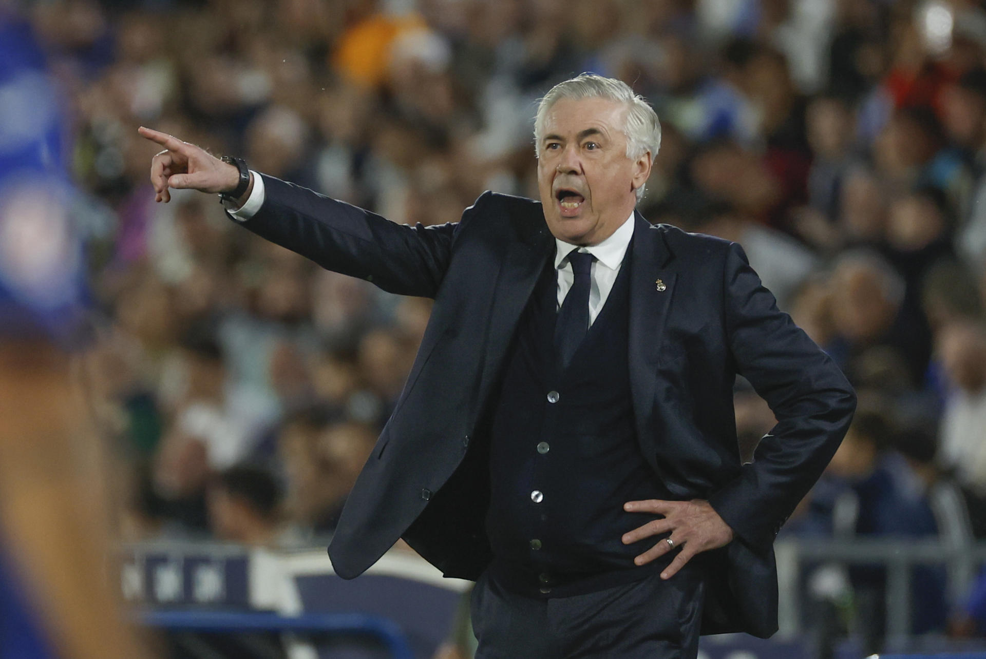El italiano Carlo Ancelotti, entrenador del Real Madrid. EFE/JuanJo Martín