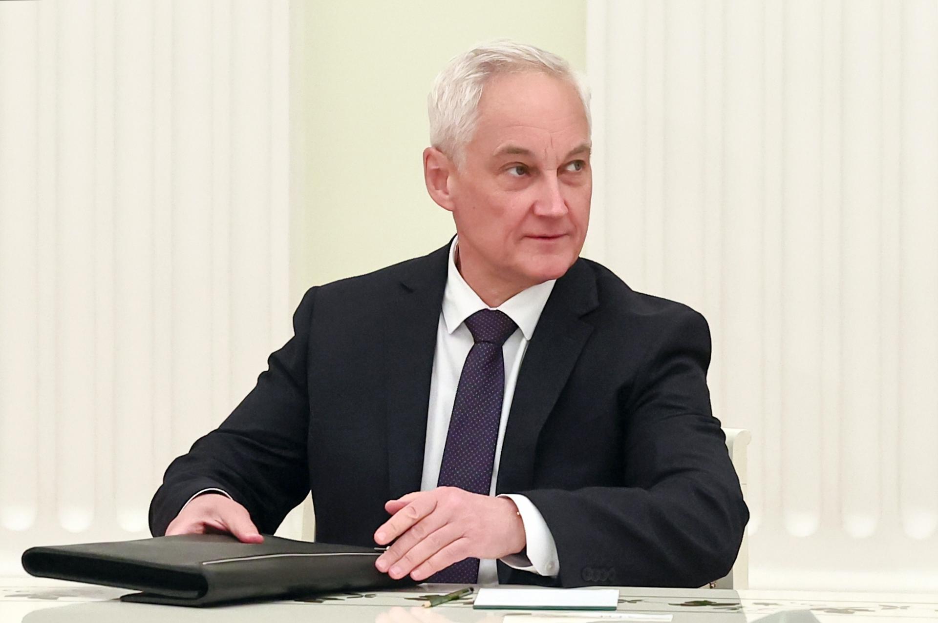 El ministro de Defensa ruso, Andrei Beloúsov, en una imagen de archivo. EFE/EPA/SOFIA SANDURSKAYA/SPUTNIK/KREMLIN /