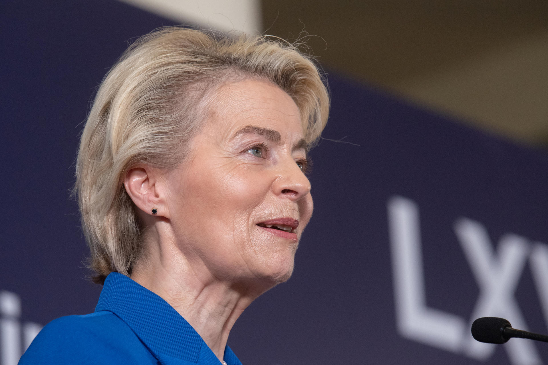 Imagen de archivo de la presidenta de la Comisión Europea, Ursula von der Leyen.EFE/ Sofía Torres
