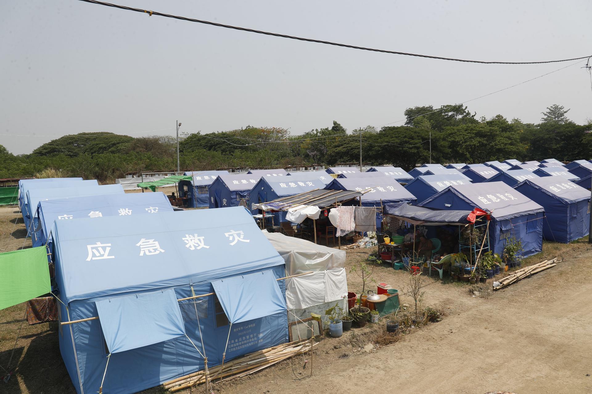Imagen de archivo de un campo temporal de refugiados. EFE/EPA/NYEIN CHAN NAING