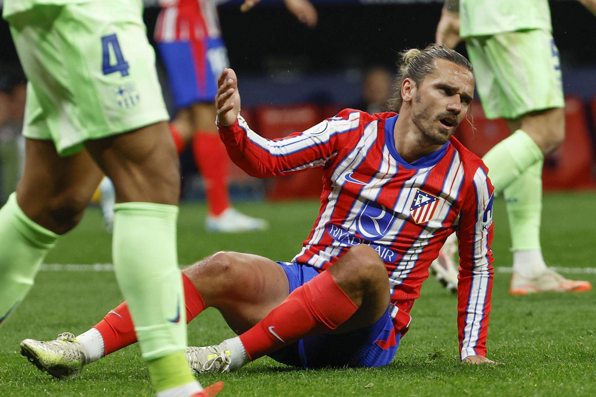 Griezmann, durante el partido contra el Barcelona. EFE / Chema Moya