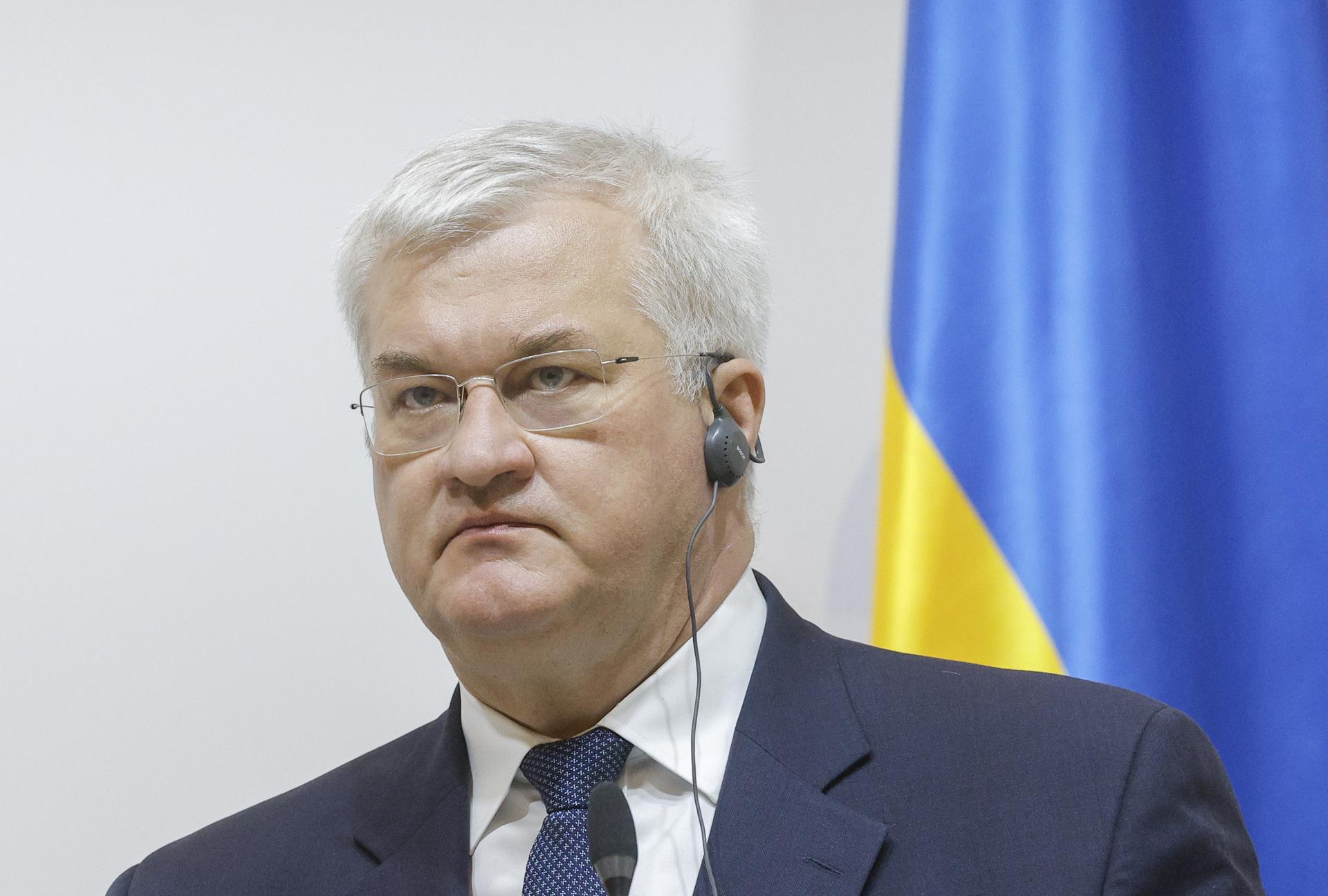 El ministro de Asuntos Exteriores de Ucrania, Andrí Sibiga, en una imagen reciente. EFE/EPA/SERGEY DOLZHENKO