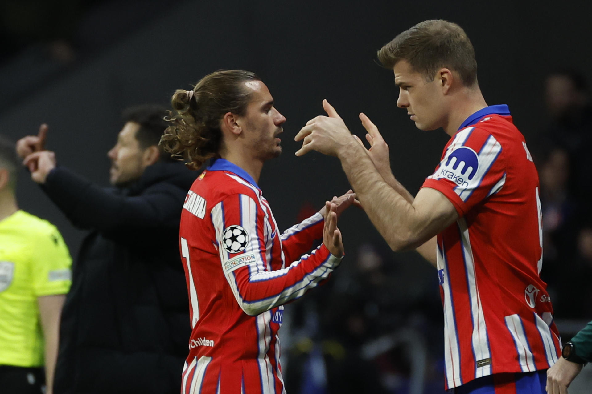 Griezmann, sustituido por Sorloth en una foto de archivo. EFE/Juanjo Martín