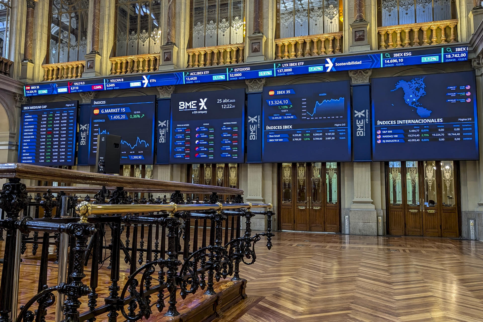Imagen de este viernes de la Bolsa de Madrid.-EFE/Vega Alonso