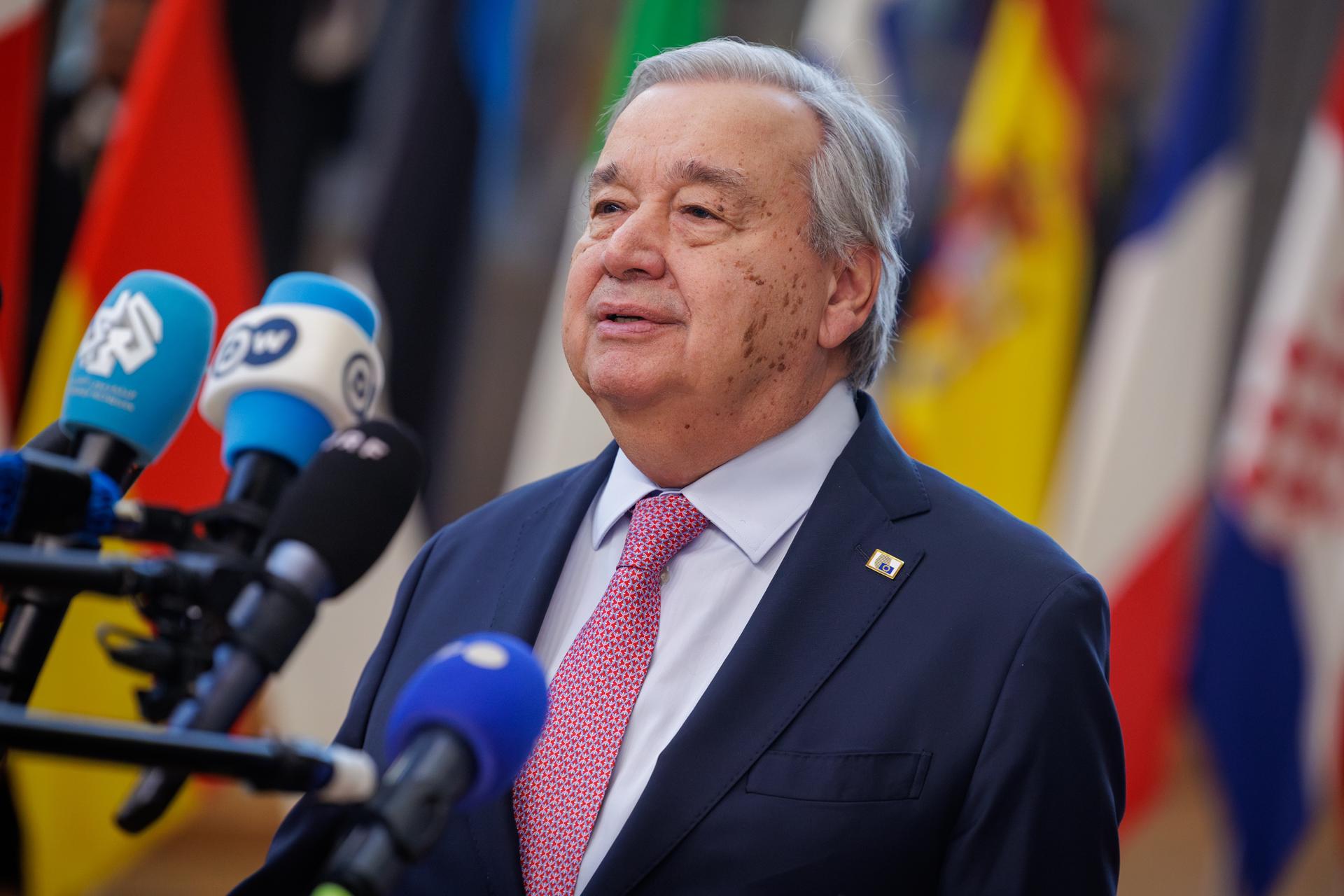 El secretario general de la ONU, António Guterres, en una fotografía de archivo. EFE/OLIVIER MATTHYS
