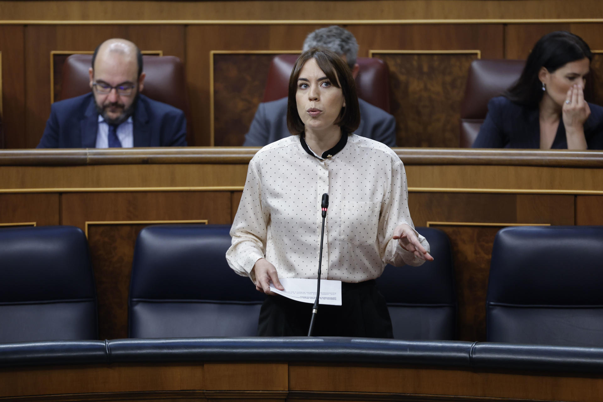 La ministra de Ciencia, Innovación y Universidades, Diana Morant, el 9 de abril de 2025. EFE/ Javier Lizón/Archivo