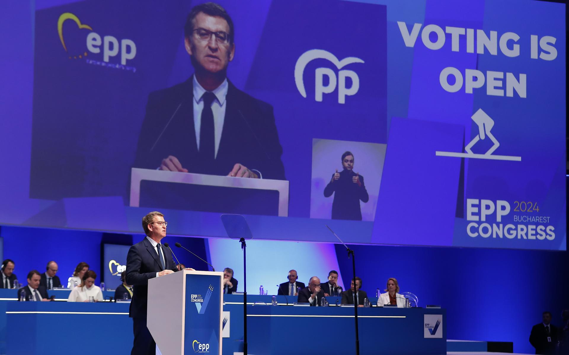 Imagen de archivo del presidente del PP, Alberto Nunez Feijoo. EFE/EPA/Robert Ghement