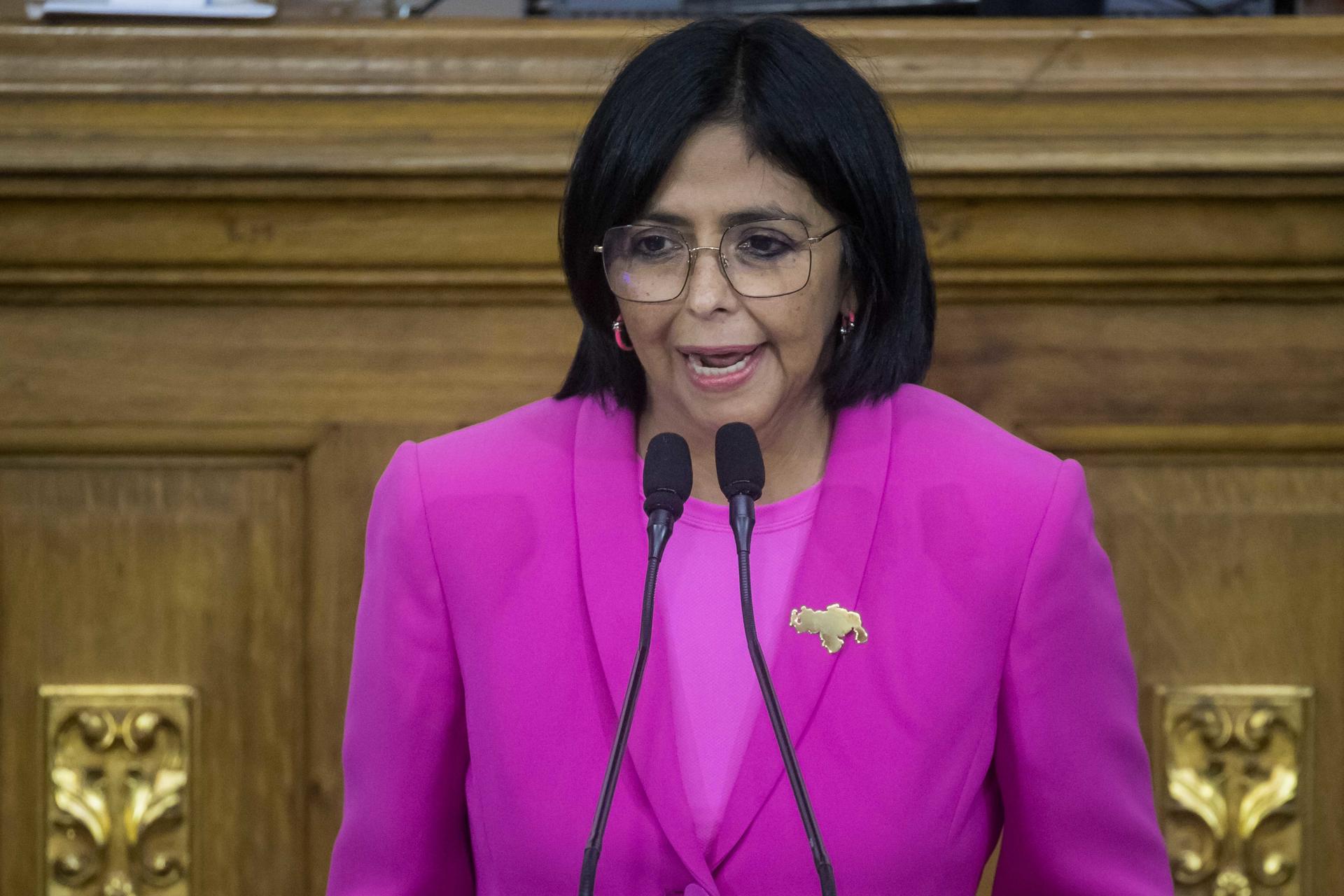 La vicepresidenta ejecutiva, Delcy Rodríguez, en una fotografía de archivo. EFE/ Miguel Gutiérrez