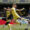 Los jugadores del Villarreal y el portero del Espanyol Joan García (c-i) durante el partido de Liga que disputan este domingo en el estadio La Cerámica de Villarreal. EFE/ Manuel Bruque