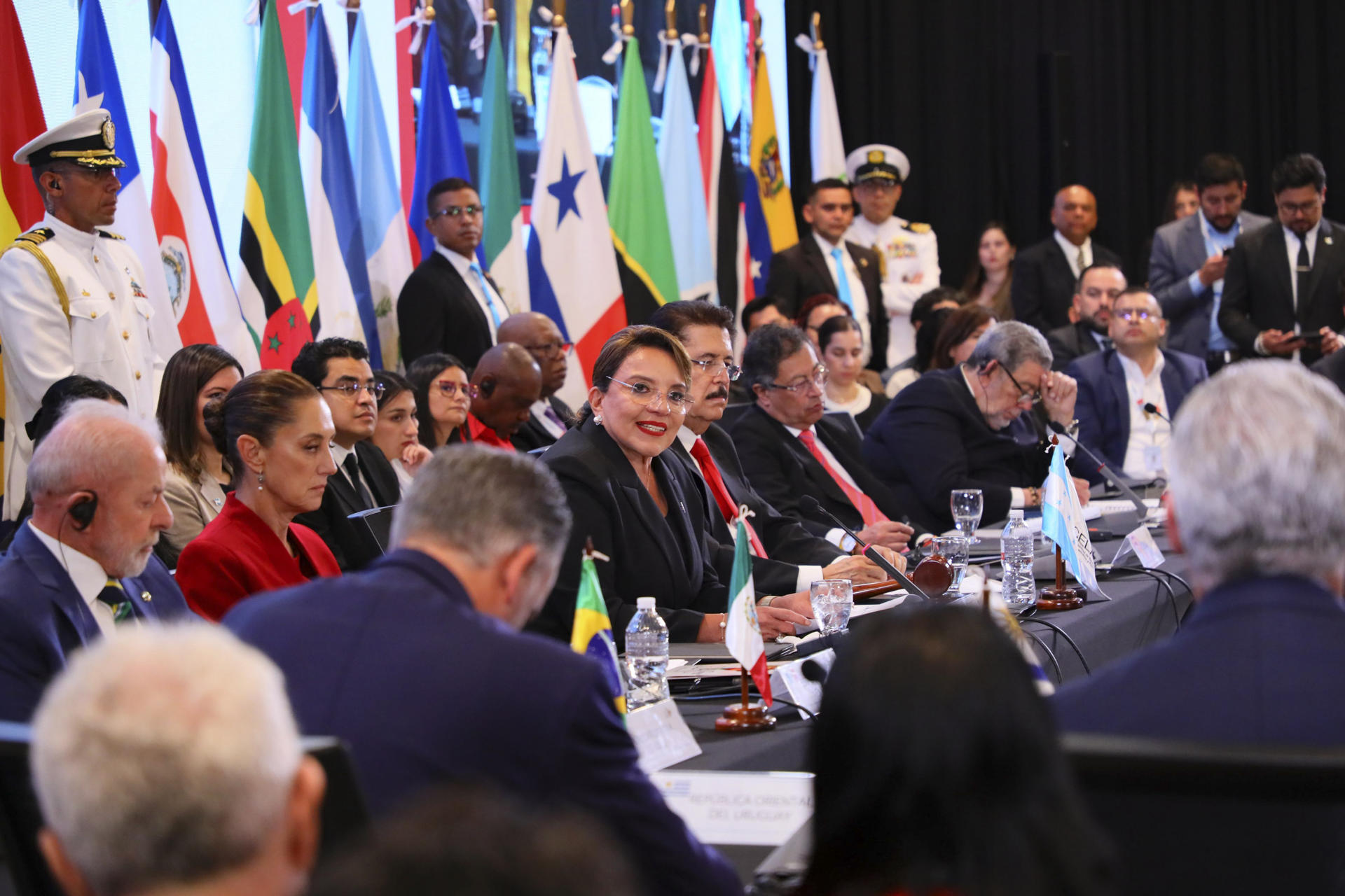 Fotografía cedida de jefes de Estado durante la IX Cumbre de Jefes de Estado y de Gobierno de la Celac, en Tegucigalpa (Honduras). EFE/ Celac