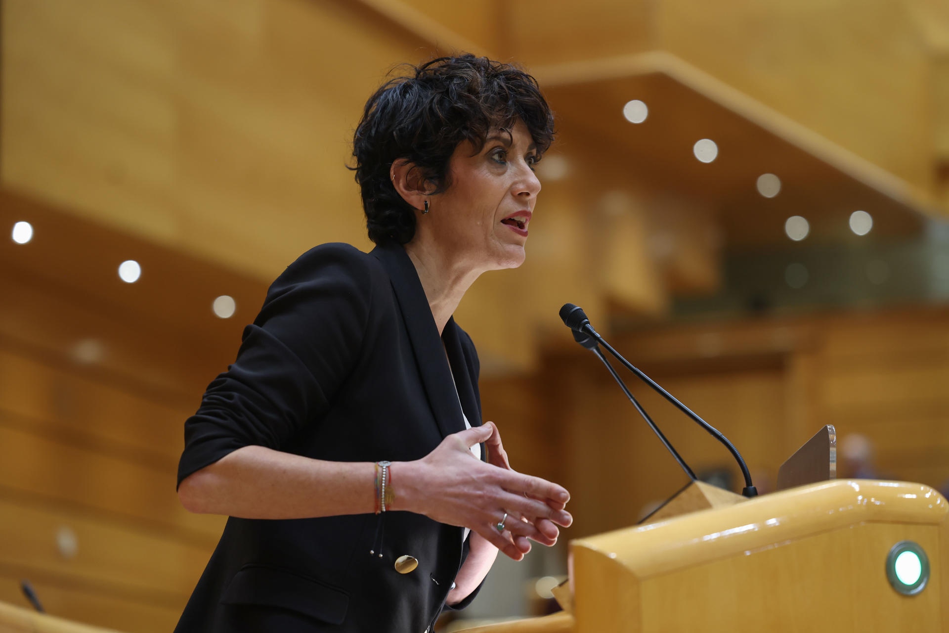 La ministra de Inclusión, Seguridad Social y Migraciones, Elma Saiz. Archivo EFE/ Kiko Huesca