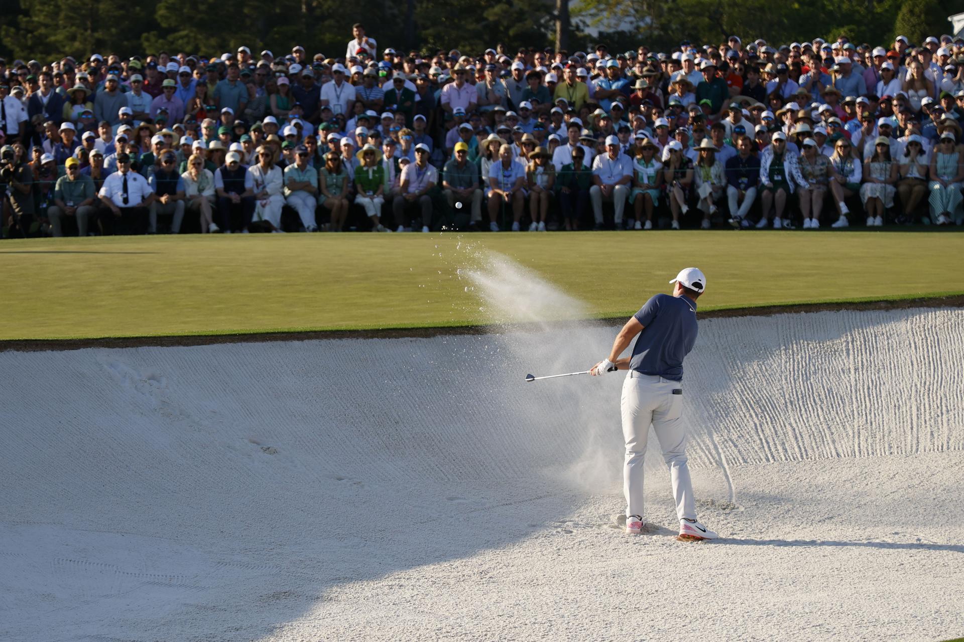 El norirlandés Rory McIlroy durante la ronda final del Torneo Masters 2025 en el Augusta. (Ireland) EFE/EPA/CJ GUNTHER