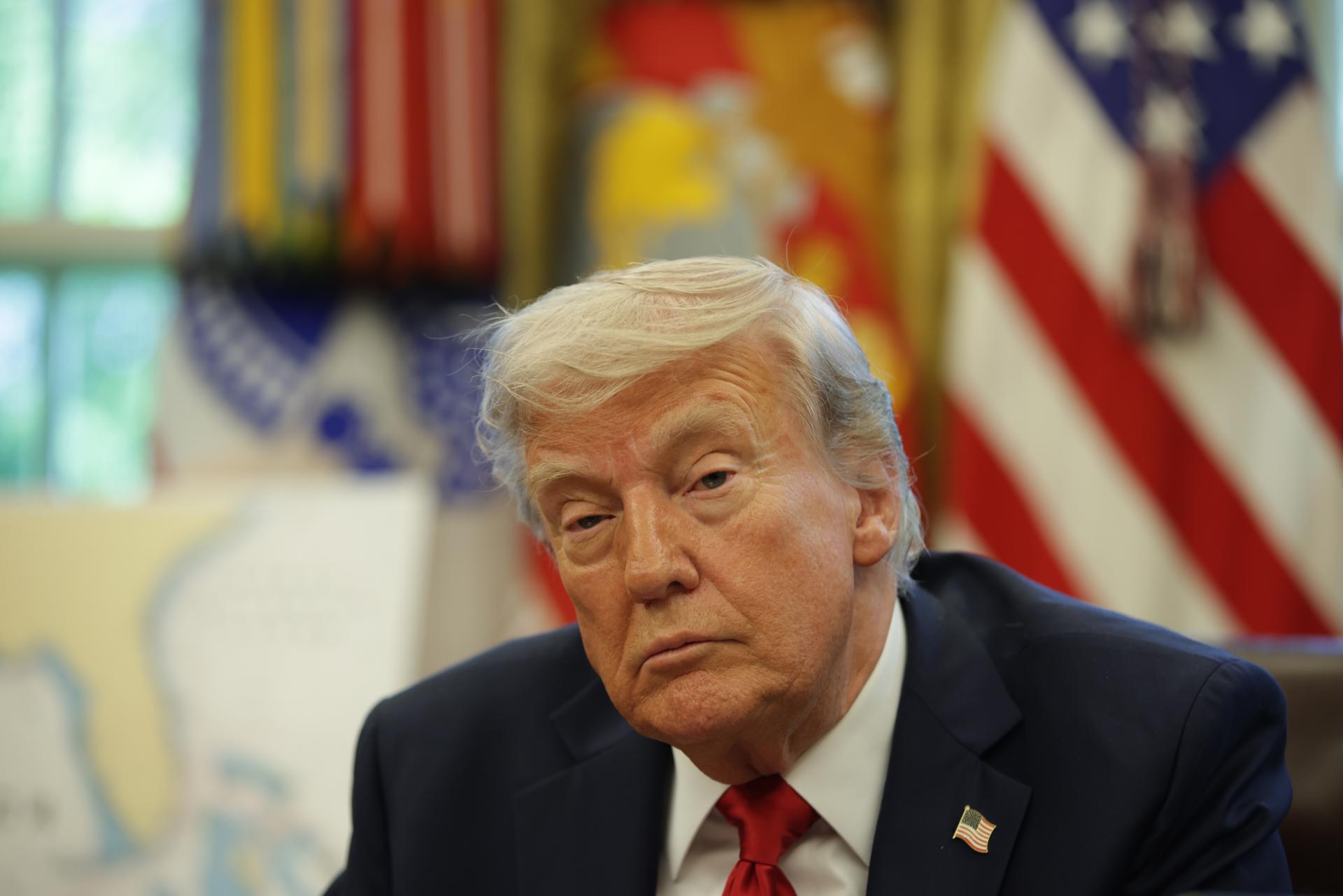El presidente de Estados Unidos, Donald Trump. EFE/EPA/SAMUEL CORUM / POOL