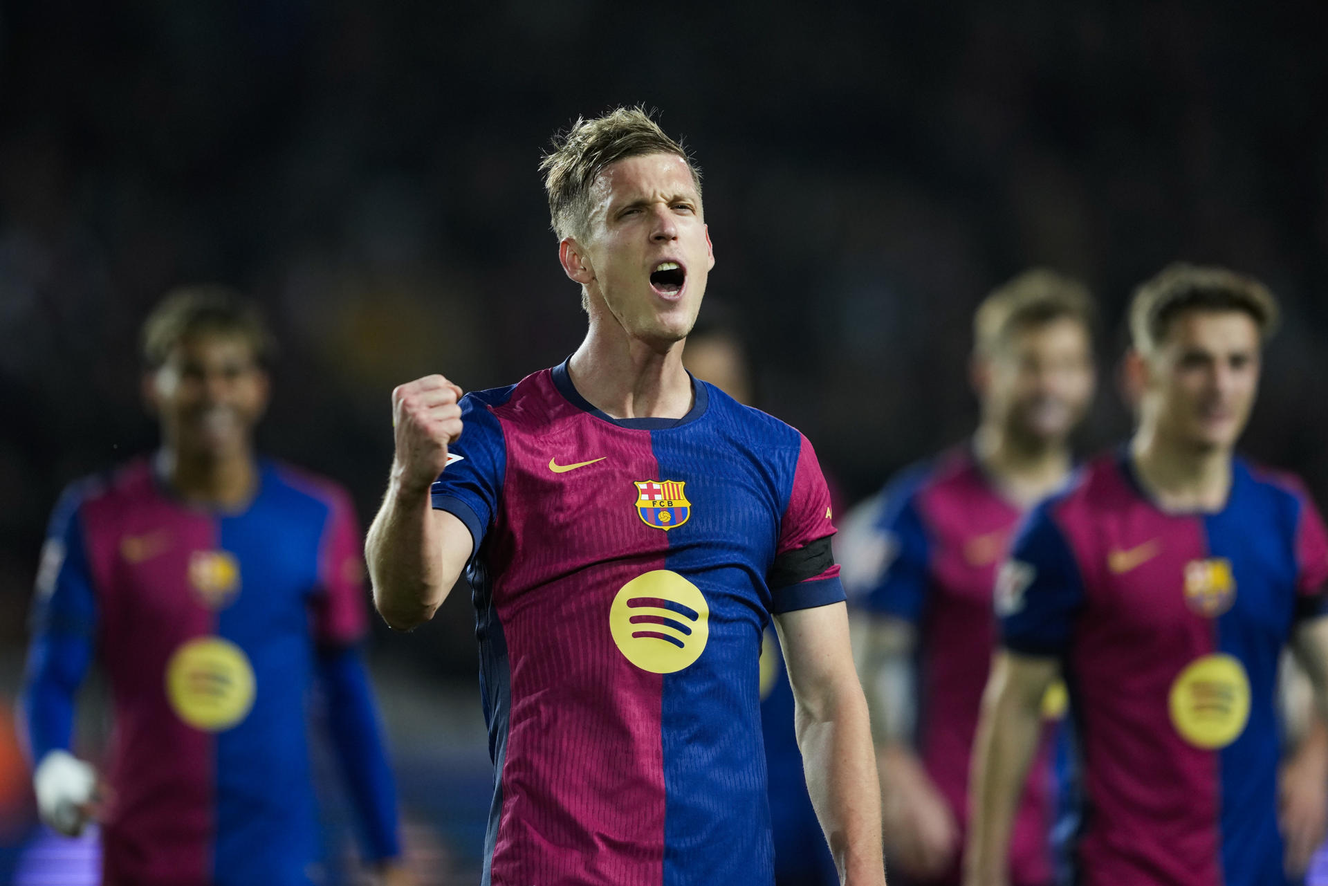 El delantero del F.C. Barcelona Dani Olmo. EFE/ Alejandro García