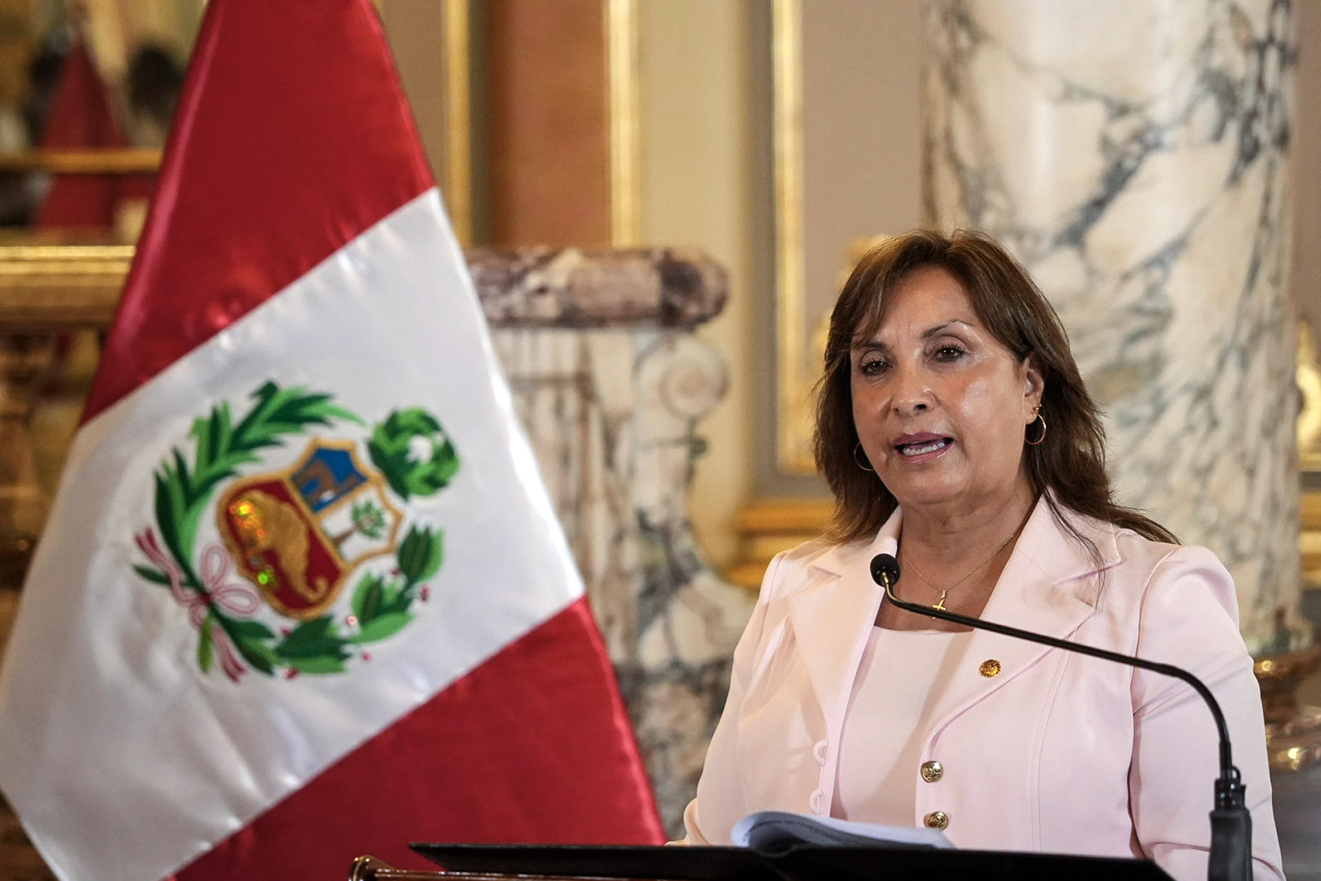 La presidenta de Perú, Dina Boluarte, en una foto de archivo. EFE/ John Reyes Mejía