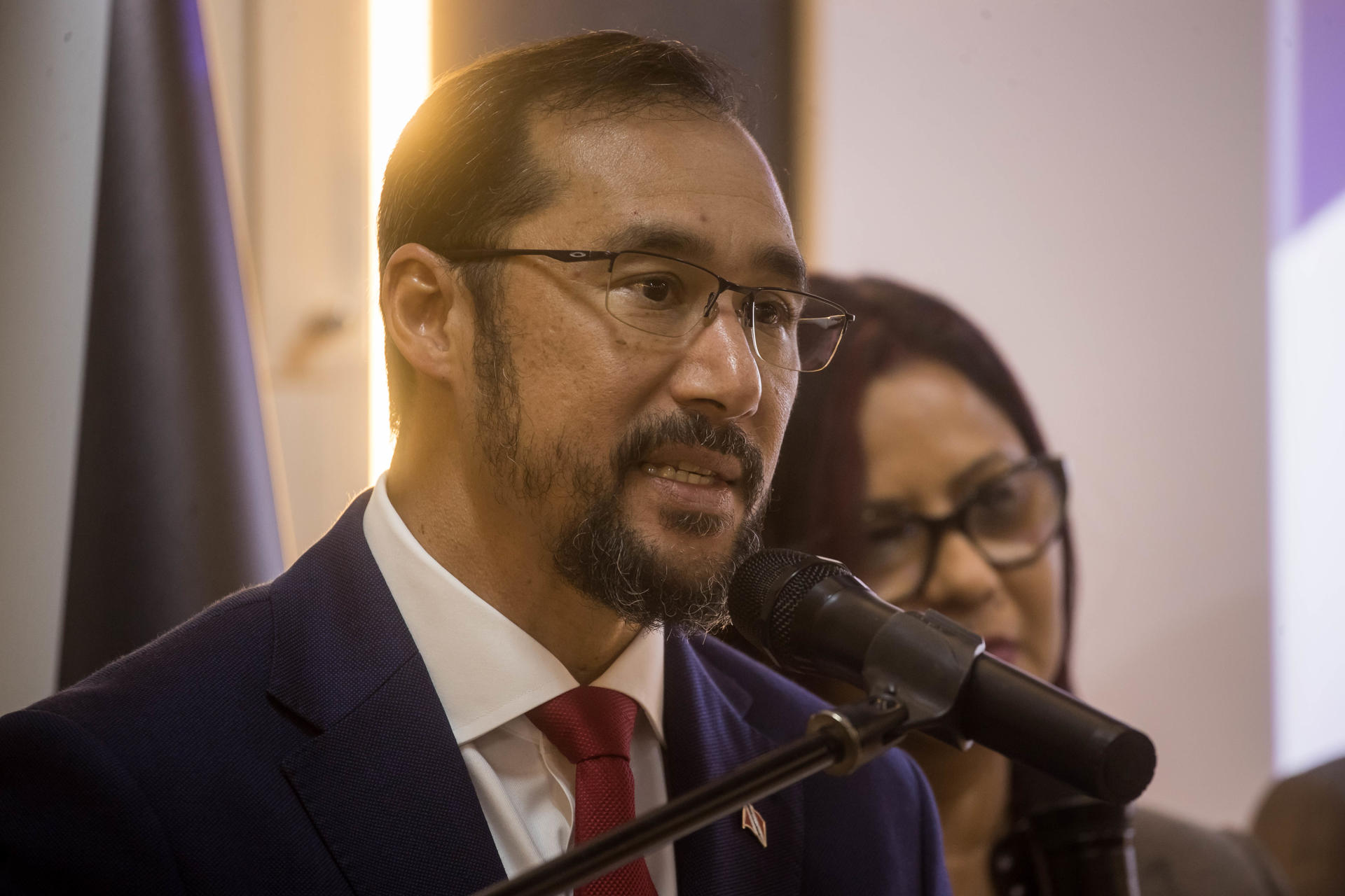 Fotografía de archivo del primer ministro de Trinidad y Tobago, Stuart Young, en Caracas (Venezuela). EFE/Miguel Gutiérrez