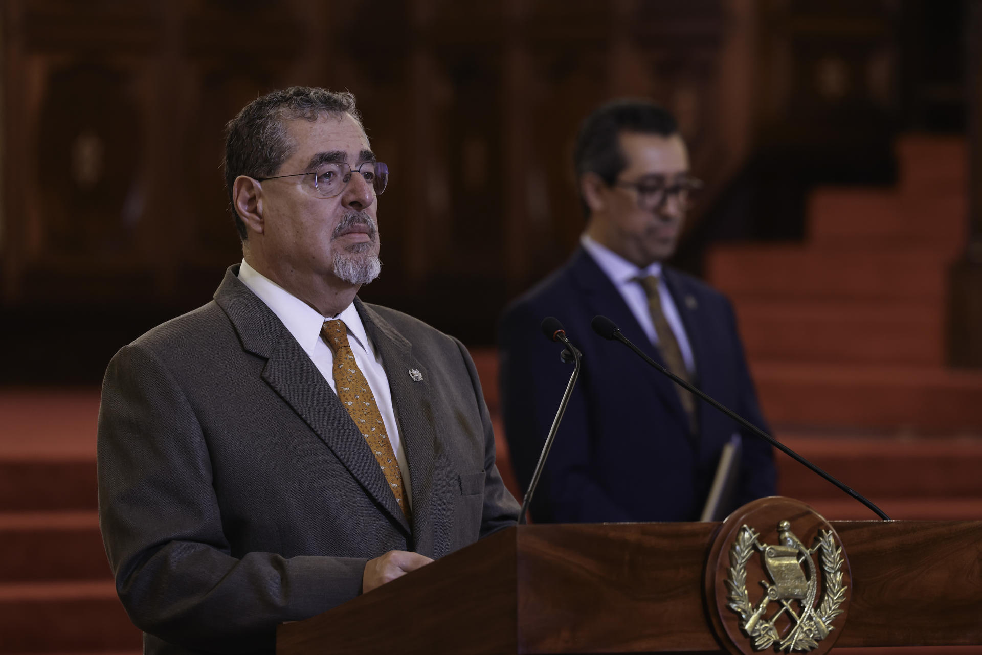 Fotografía de archivo del presidente de Guatemala, Bernardo Arevalo de León, en Ciudad de Guatemala (Guatemala). EFE/Stringer