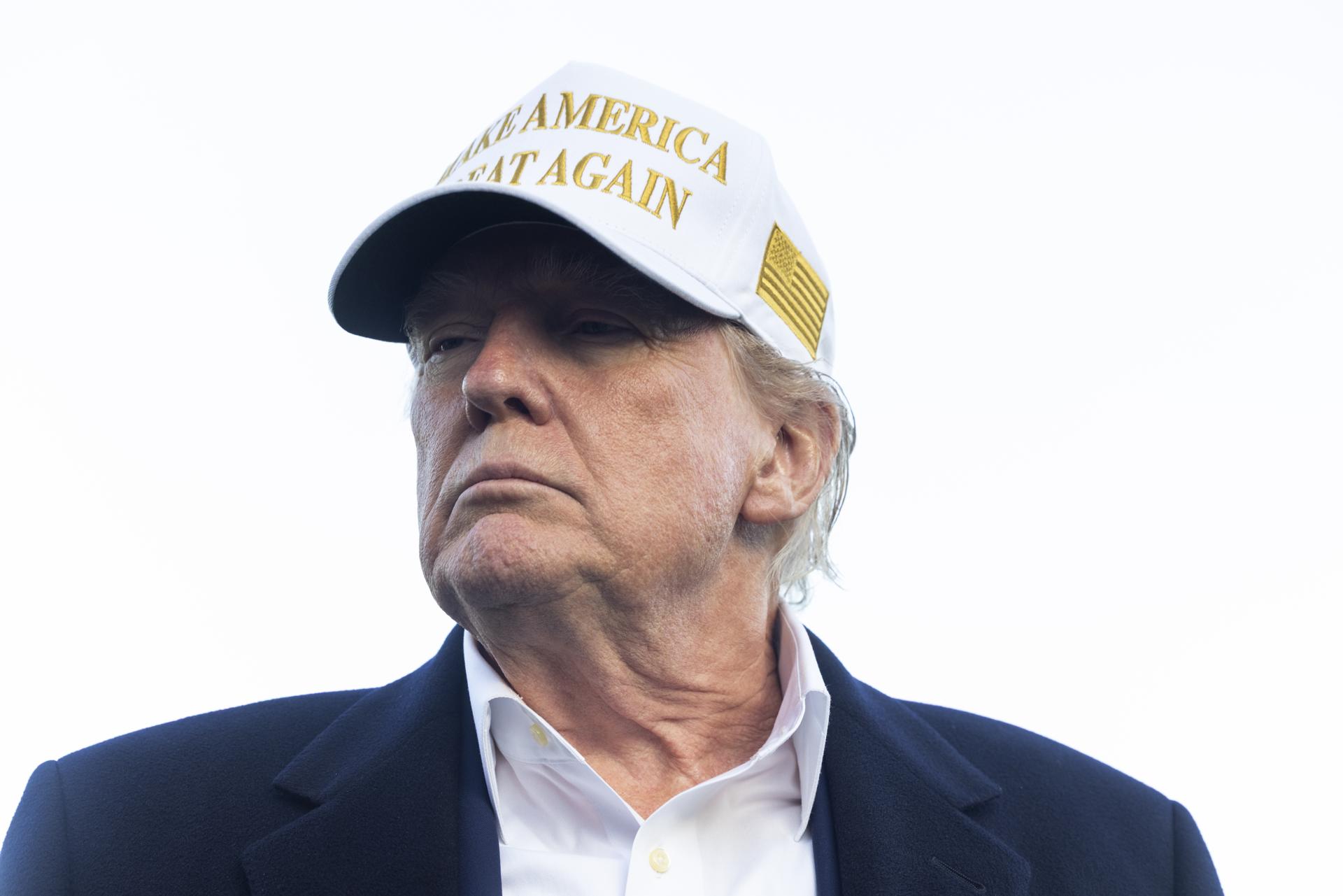 Imagen de este lunes del presidente de Estados Unidos, Donald Trump. EFE/EPA/JIM LO SCALZO / POOL
