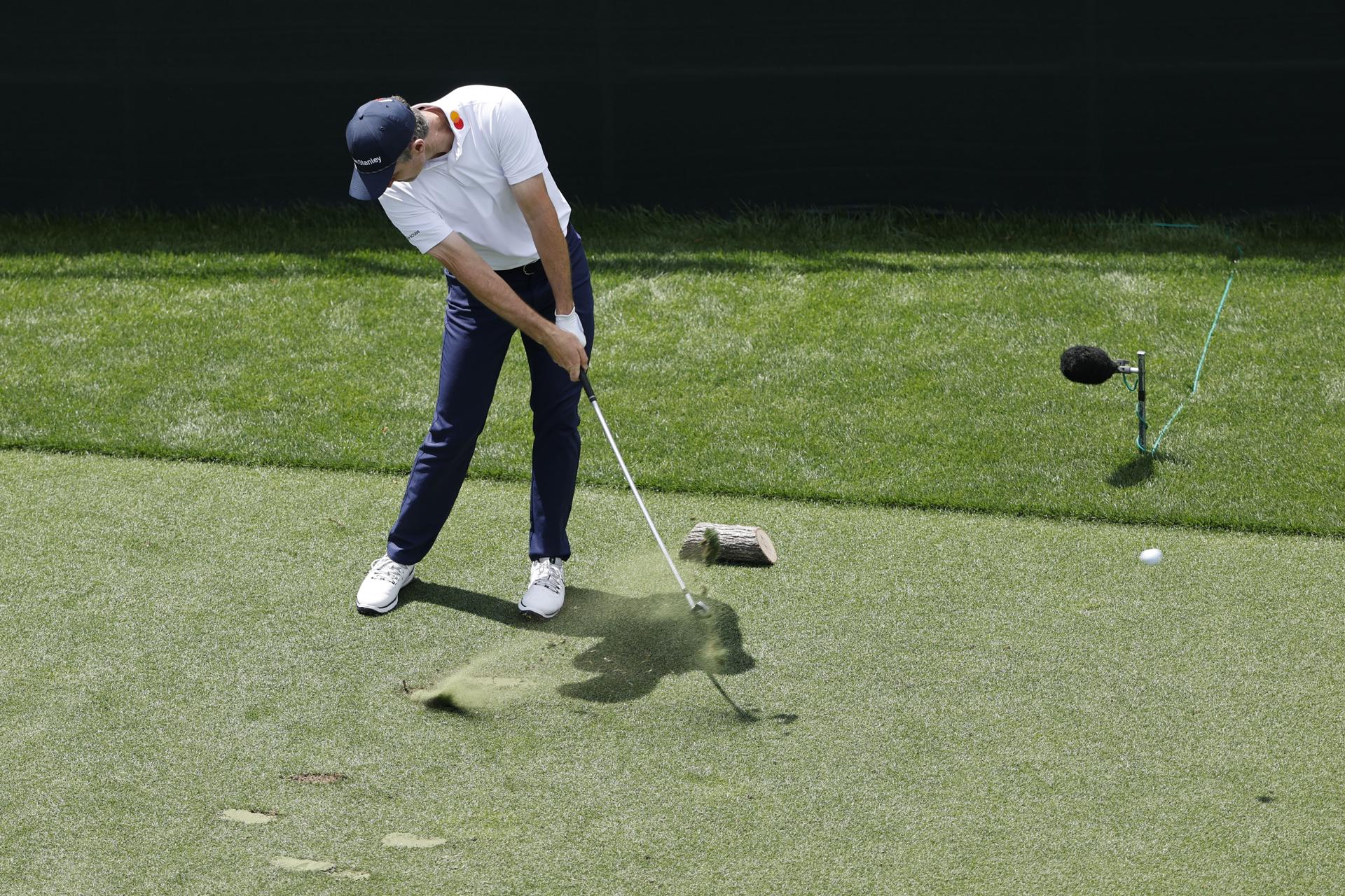El golfista británico Justin Rose participa en el Masters de Augusta. EFE/ERIK S. LESSER