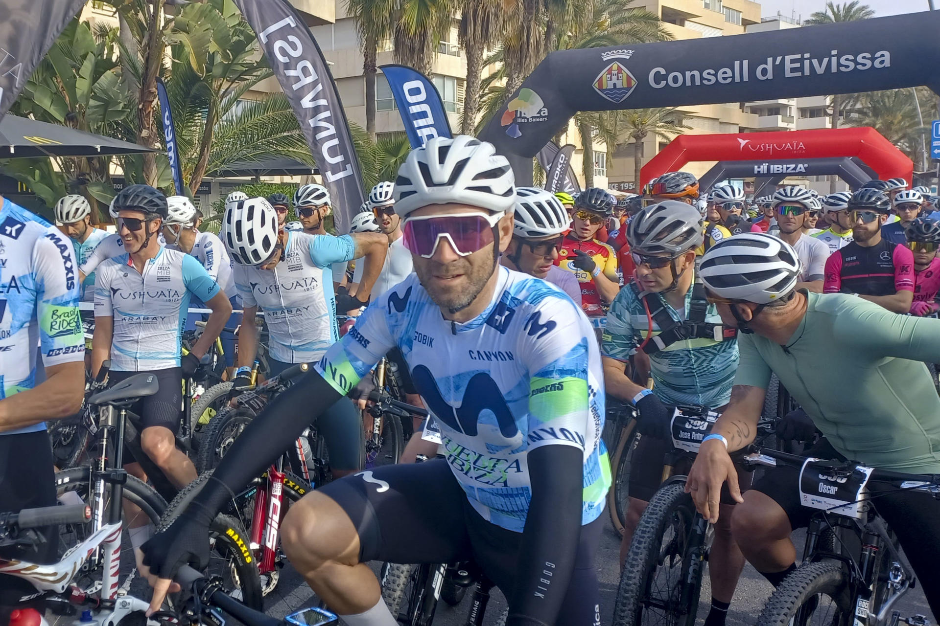 Alejandro Valverde, seleccionador nacional de ruta durante una entrevista con motivo de su participación en la 24ª edición de la Vuelta a Ibiza MTB Siroko by Shimano que se disputa este fin de semana. EFE/Carlos De Torres