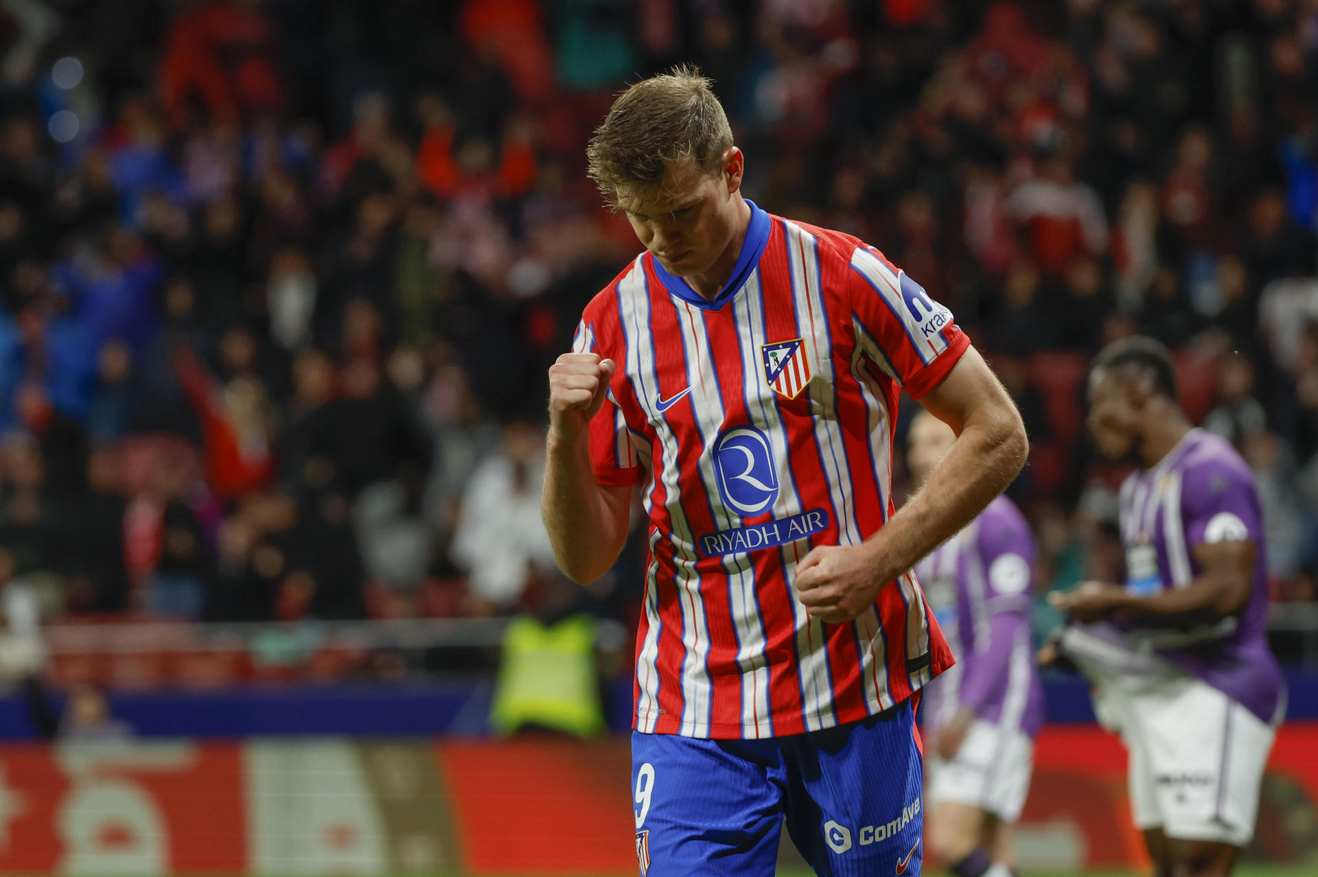 El delantero noruego del Atlético de Madrid, Alexander Sorloth, en el estadio Metropolitano en foto de archivo de Mariscal. EFE