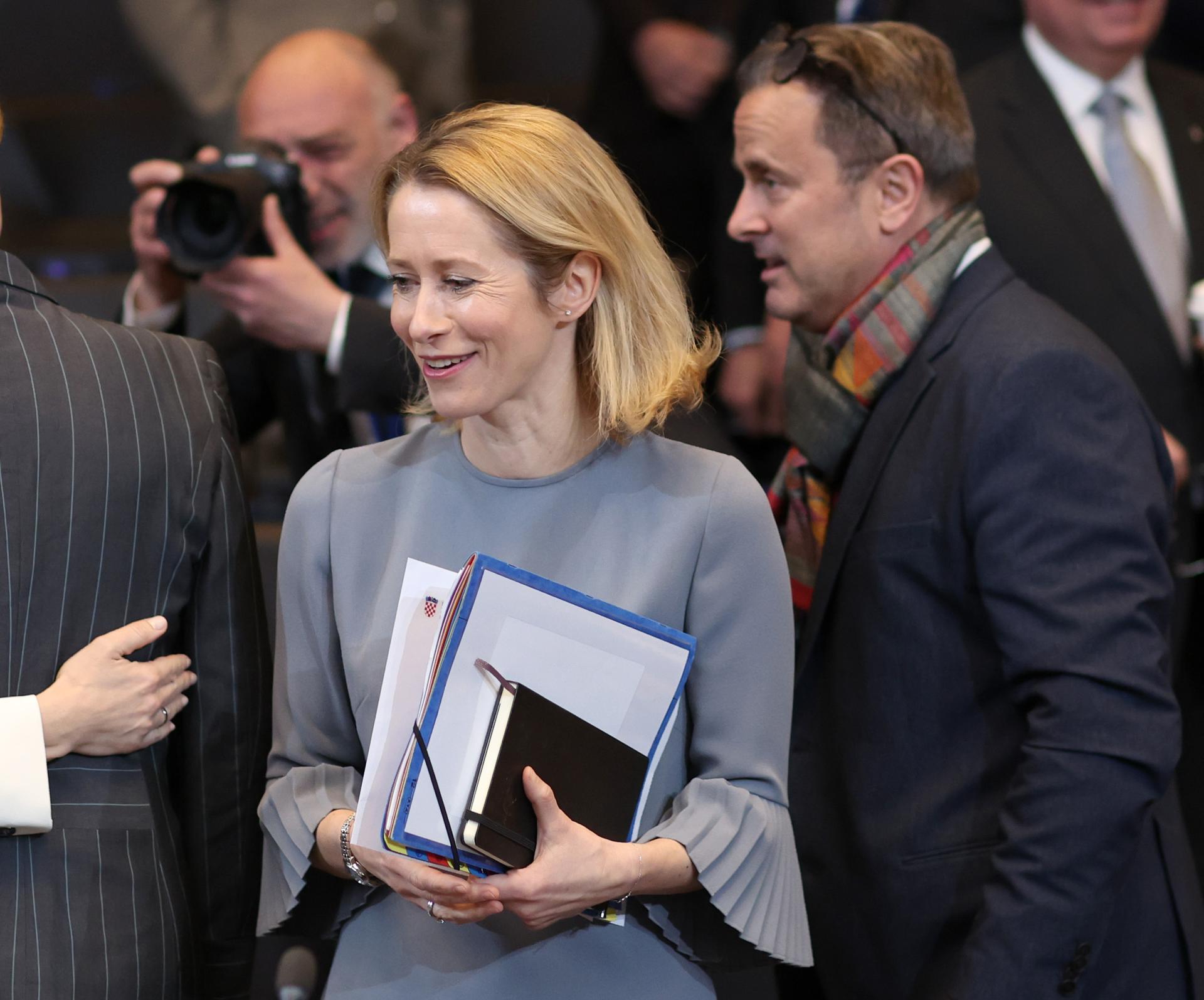 La alta representante de la Unión Europea (UE) para Asuntos Exteriores y Seguridad, Kaja Kallas, a su llegada a la reunión de ministros de Exteriores de la OTAN, que concluye este viernes en Bruselas.EFE/EPA/OLIVIER HOSLET