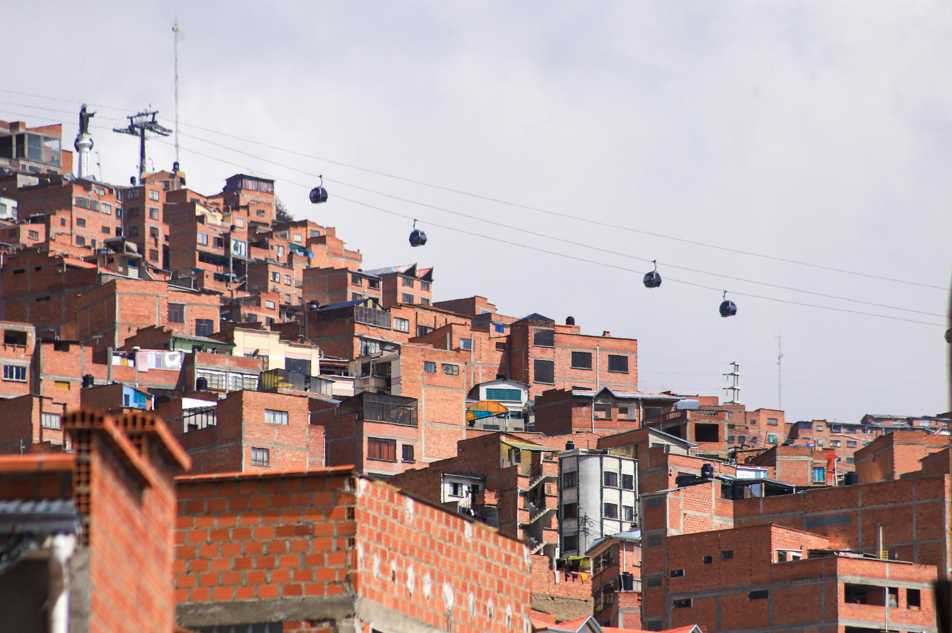 Fotografía de una ladera este lunes, en La Paz (Bolivia). EFE/ Gabriel Márquez