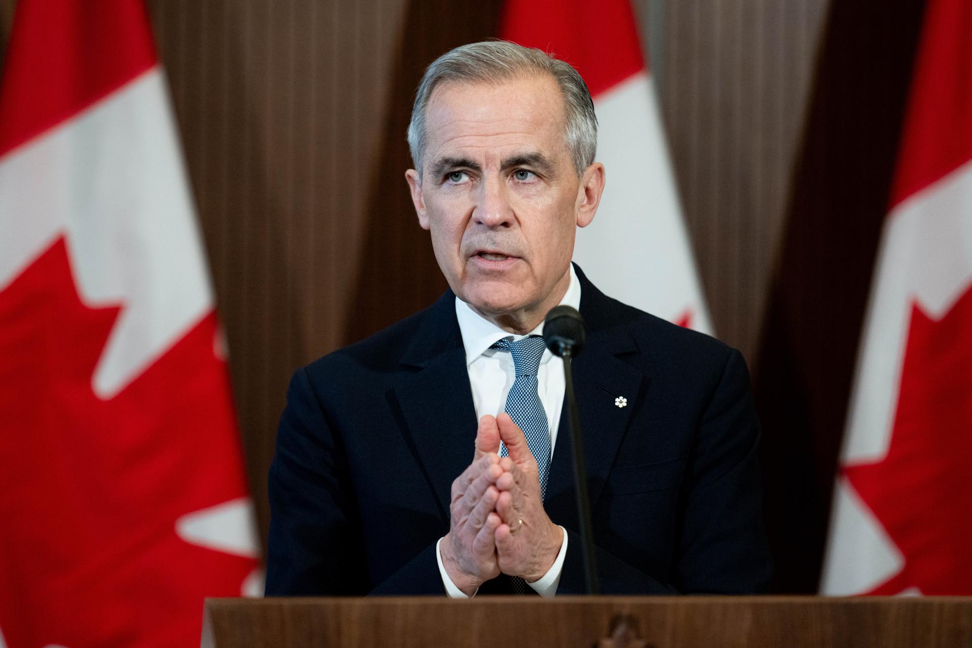 Fotografía de archivo fechada el 27 de marzo de 2025 que muestra al primer ministro canadiense, Mark Carney. EFE/Spencer Colby