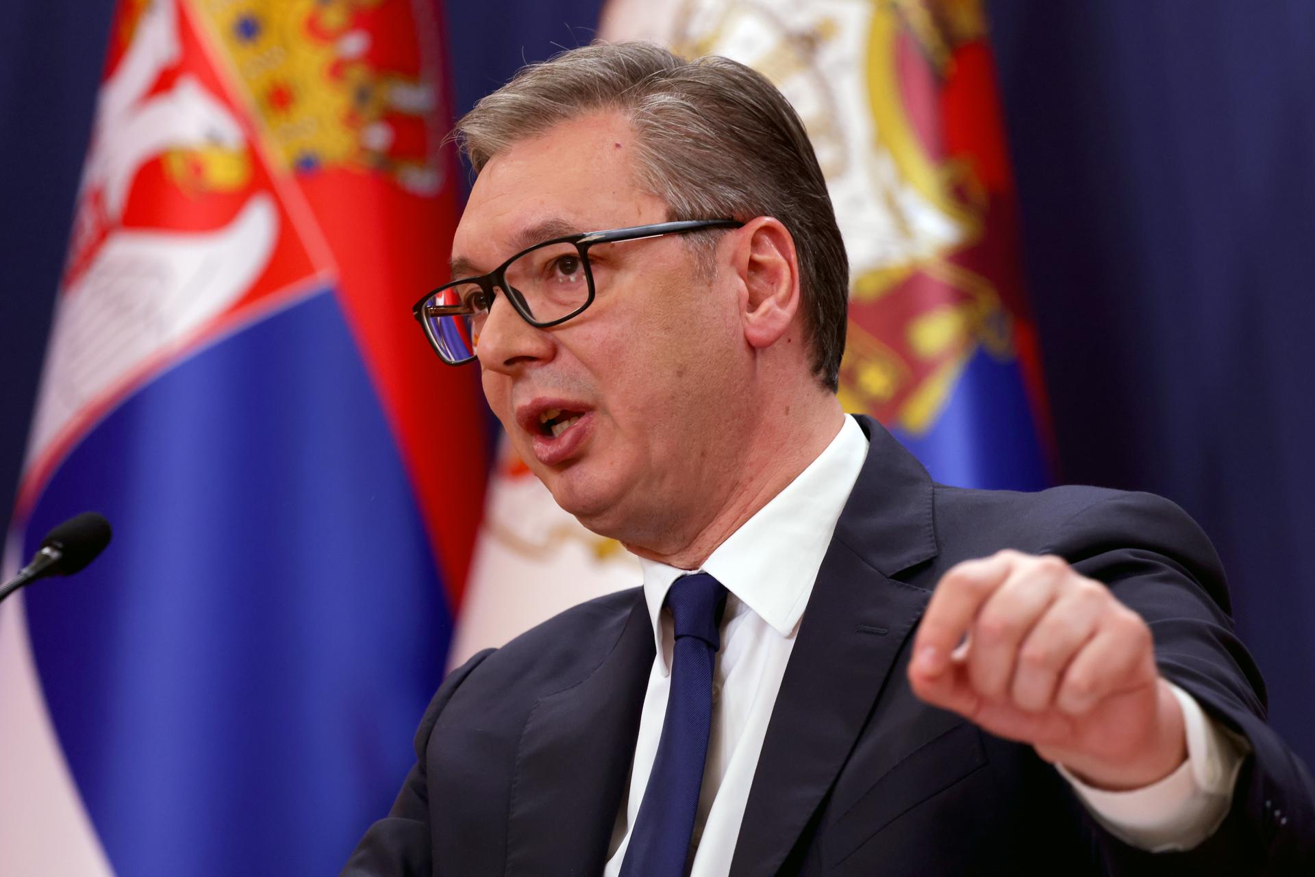 Imagen del presidente de Serbia, el nacionalista populista Aleksandar Vucic.
EFE/EPA/ANDREJ CUKIC