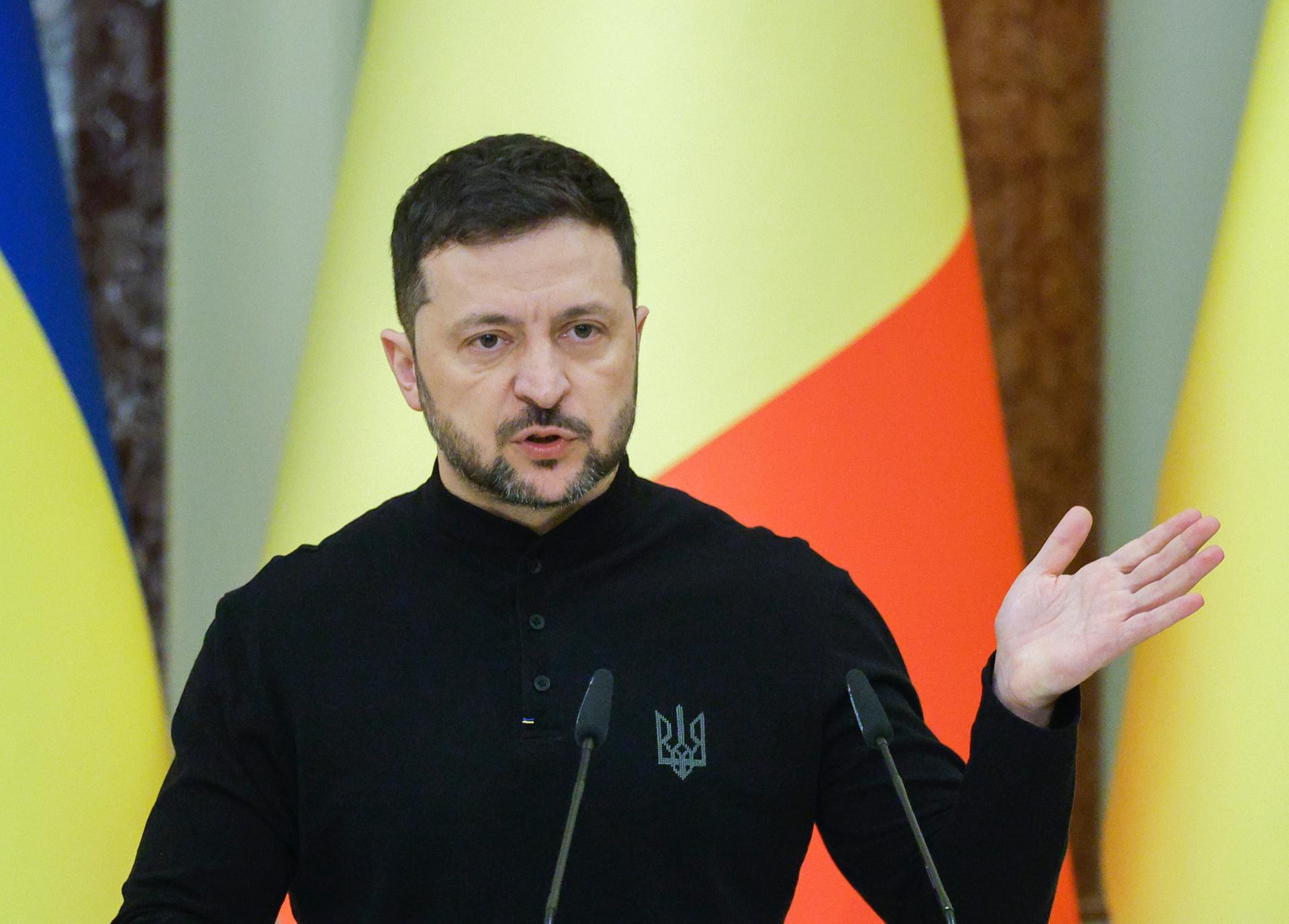 El presidente de Ucrania, Volodímir Zelenski, en una imagen reciente. EFE/EPA/SERGEY DOLZHENKO