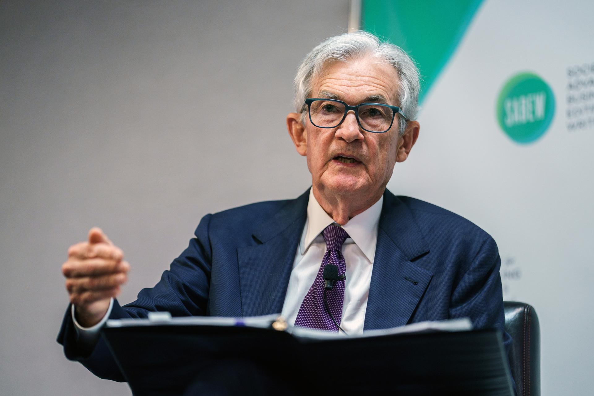 El presidente de la Reserva Federal (Fed), Jerome Powell. EFE/EPA/WILL OLIVER
