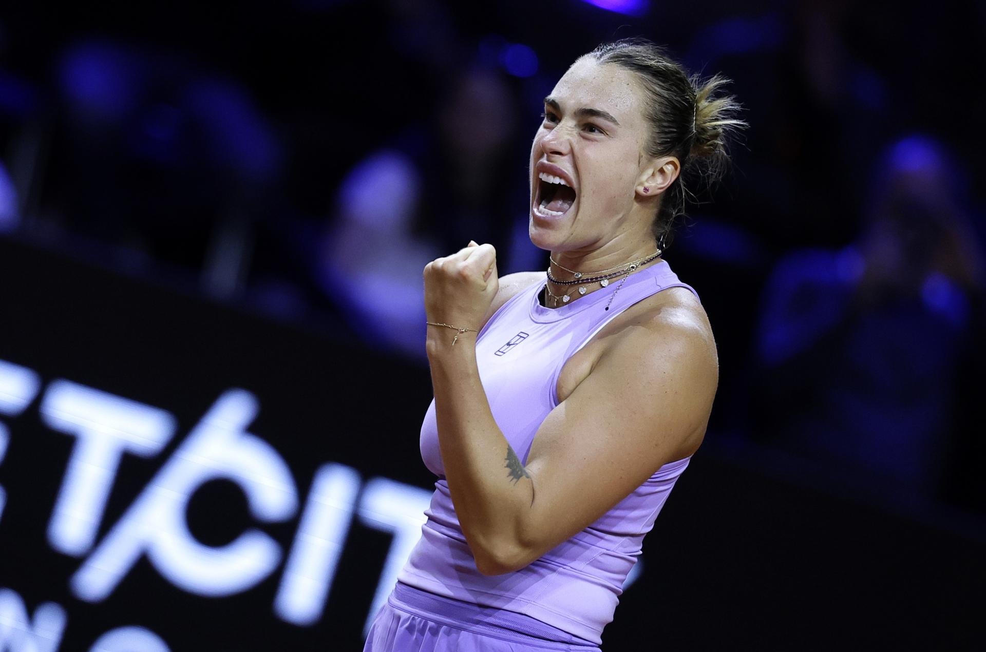 La bielorrusa Aryna Sabalenka en el torneo de Stuttgart EFE/EPA/RONALD WITTEK
