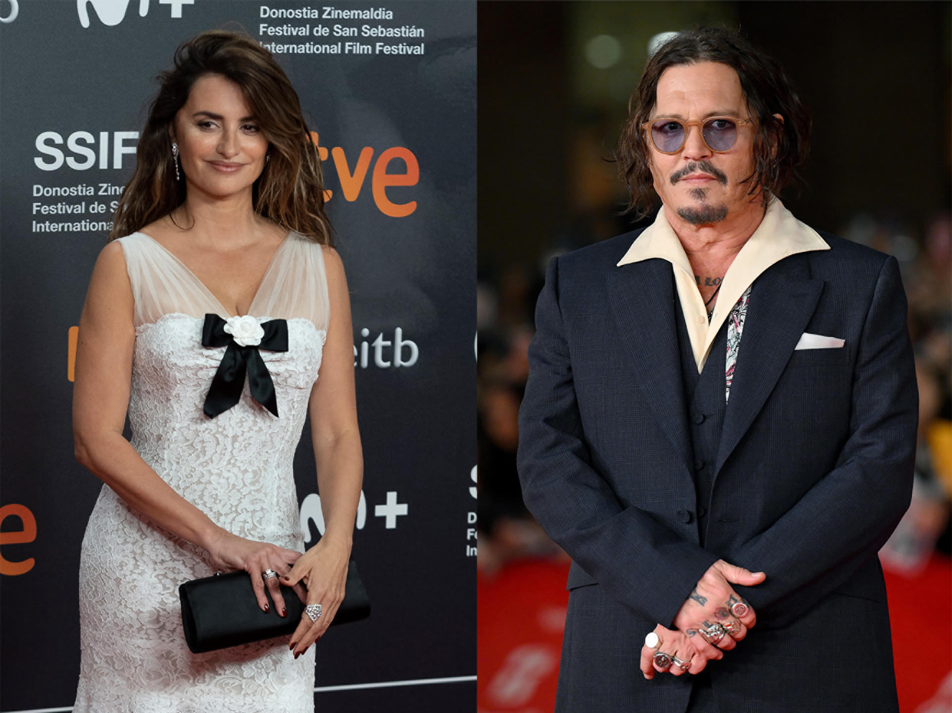 Combo de fotografías de archivo que muestran a la actriz española Penélope Cruz y el estadounidense Johnny Depp, que vuelven a trabajar juntos 'Day Drinker', thriller de acción dirigido por Marc Webb ('The Amazing Spider-Man'). EFE/ARCHIVO